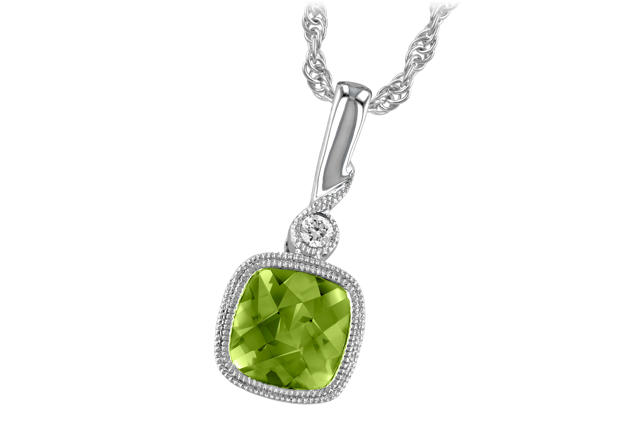 A183-80344: NECK .97 PERIDOT .99 TGW