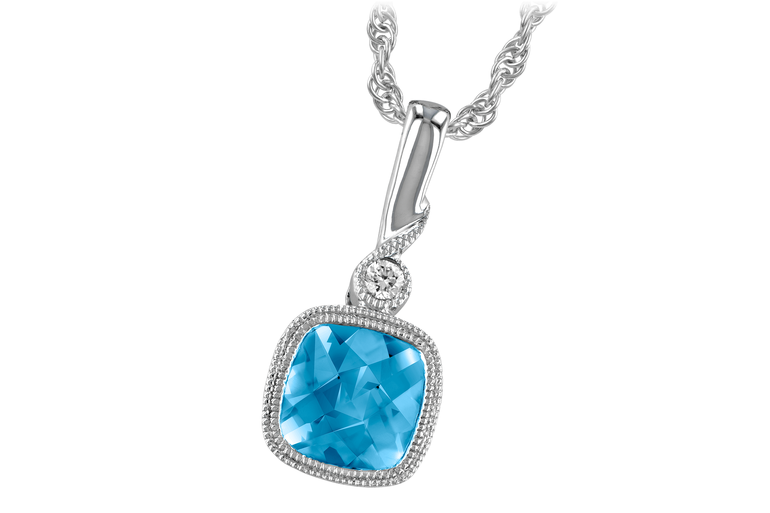 A186-52135: NECK 1.03 BLUE TOPAZ 1.05 TGW