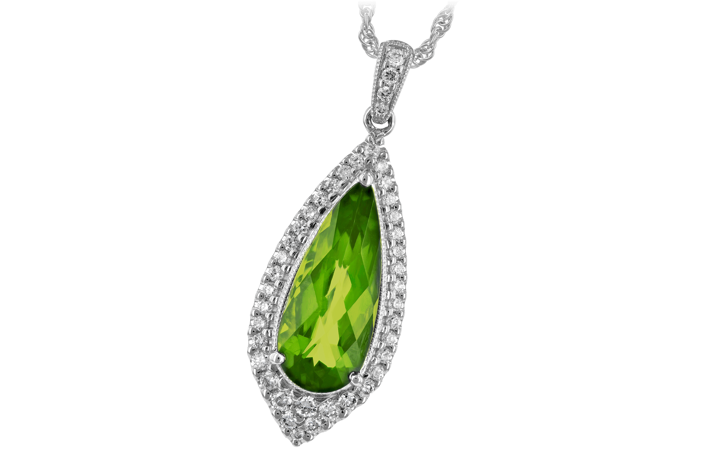 A189-21199: NECK 1.90 PERIDOT 2.15 TGW