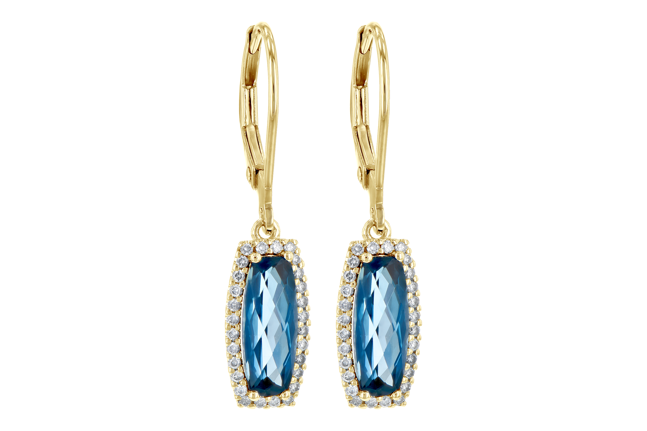 A190-14853: EARR 2.10 LONDON BLUE TOPAZ 2.28 TGW