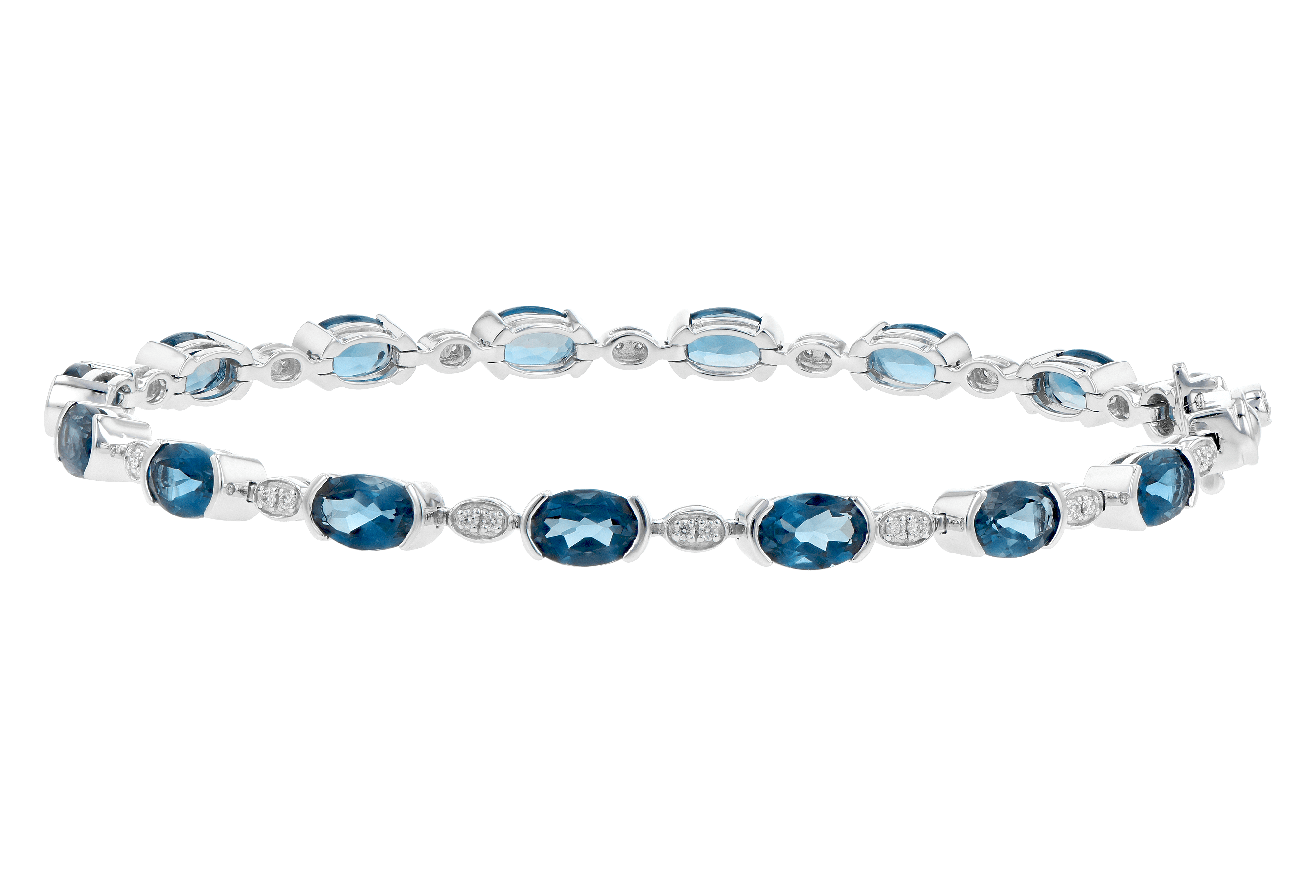 A190-14908: BRACELET 7.20 LONDON BLUE TOPAZ 7.36 TGW