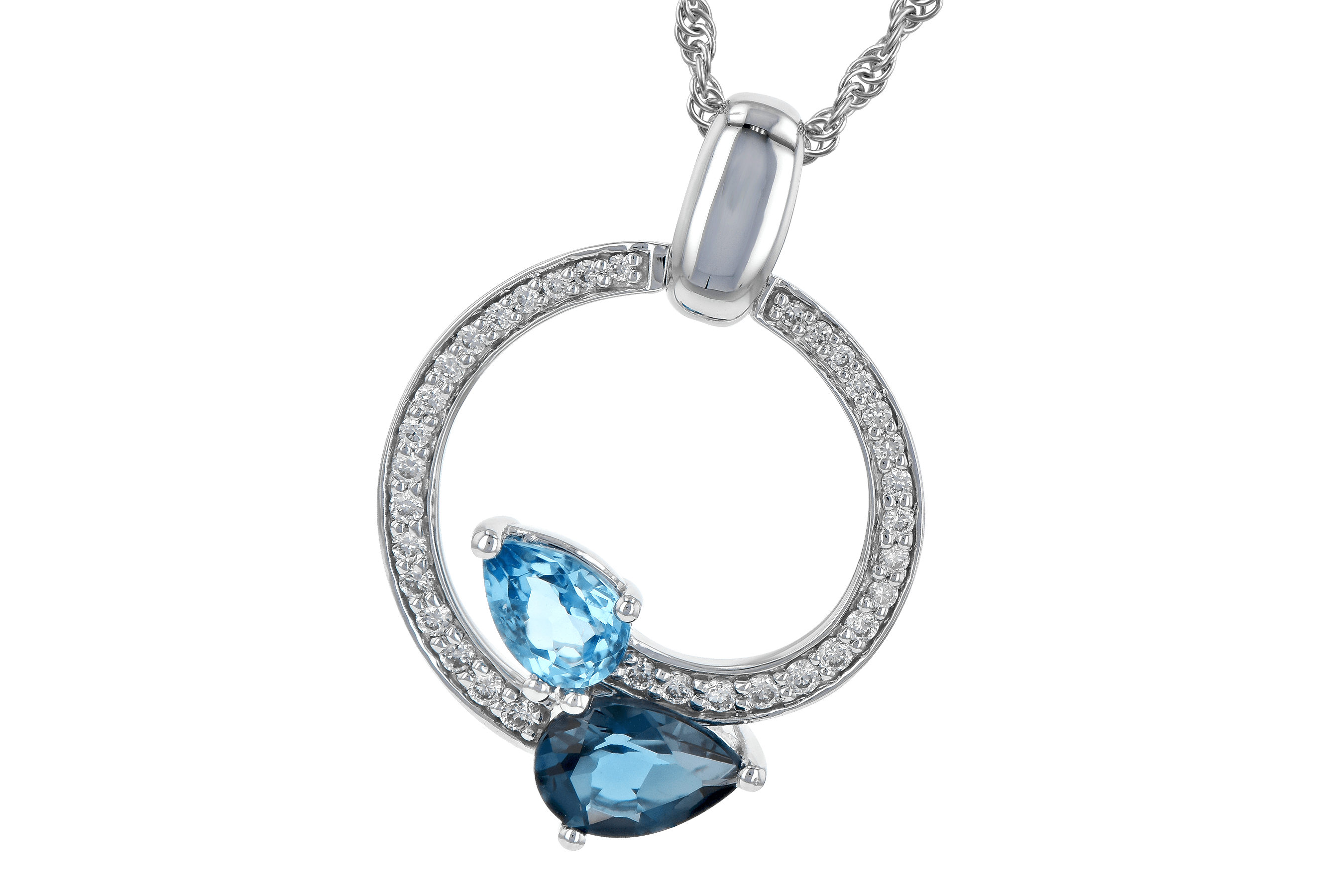 A190-15771: NECK 1.22 BLUE TOPAZ 1.40 TGW