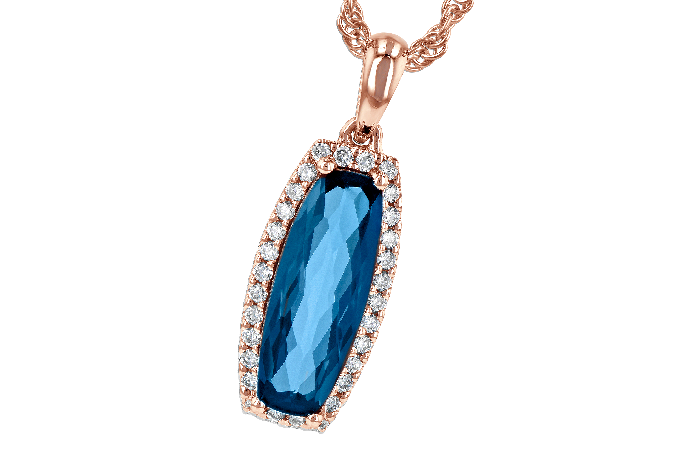 A190-16644: NECK 1.58 LONDON BLUE TOPAZ 1.70 TGW