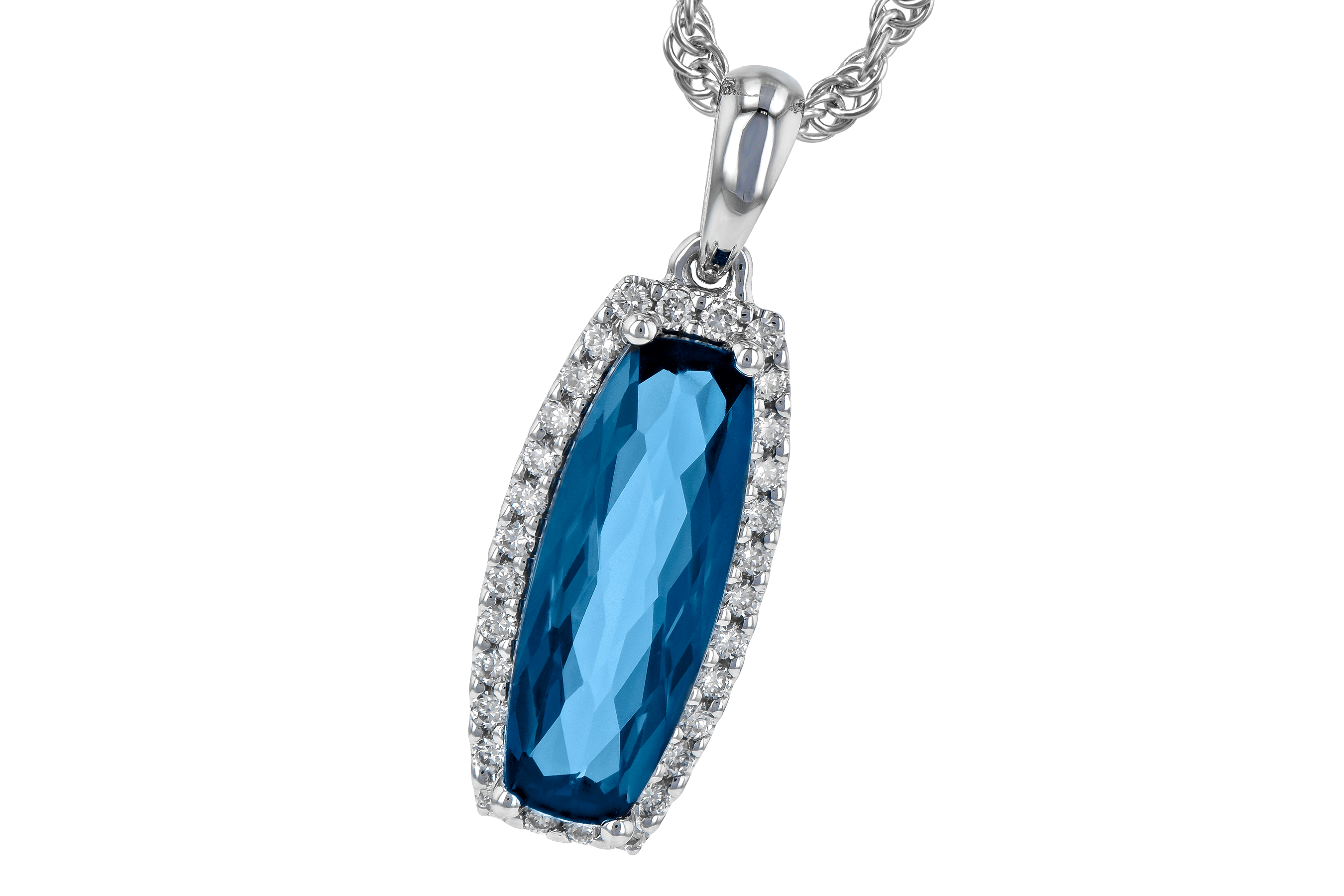 A190-16644: NECK 1.58 LONDON BLUE TOPAZ 1.70 TGW