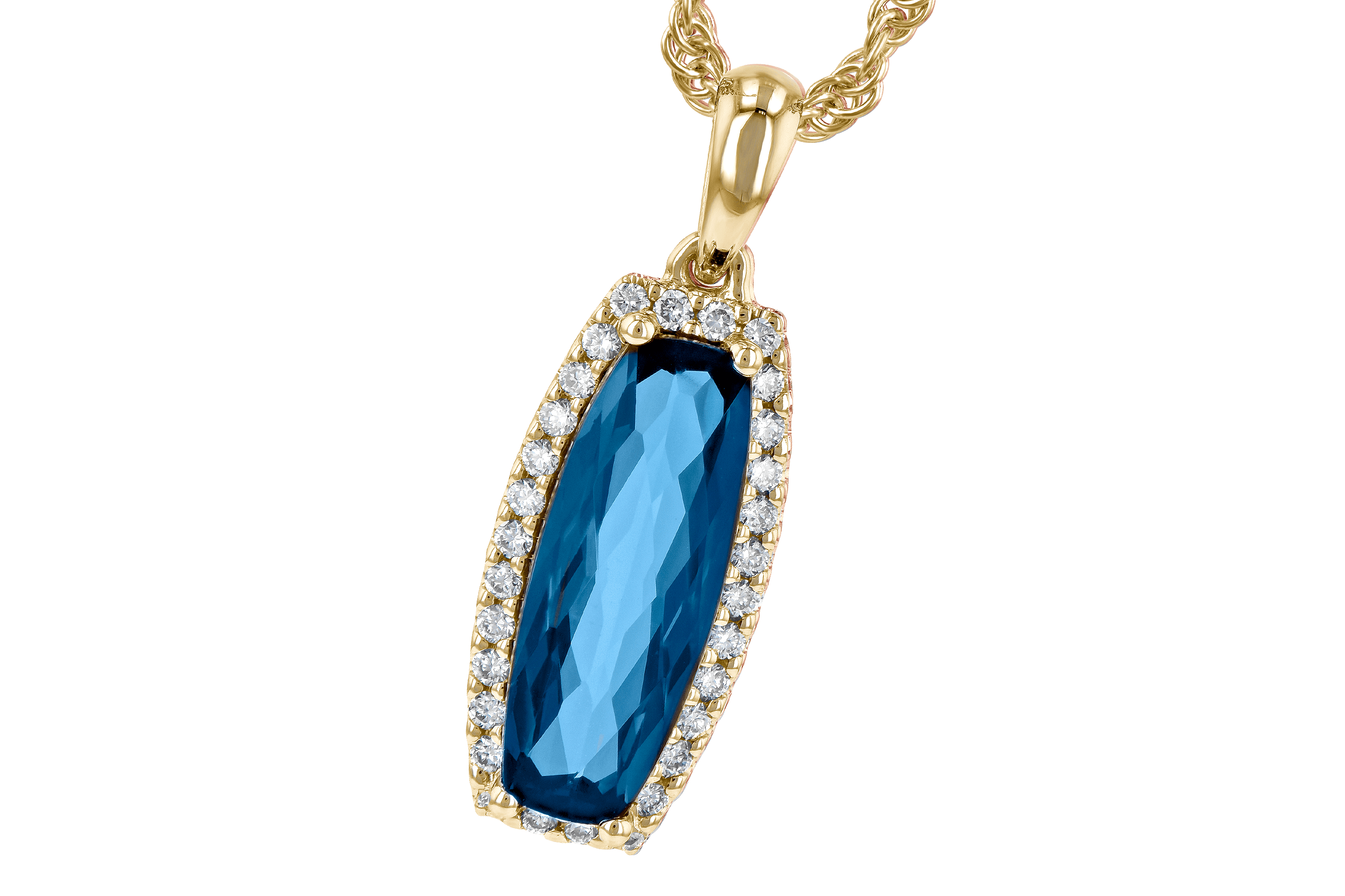 A190-16644: NECK 1.58 LONDON BLUE TOPAZ 1.70 TGW