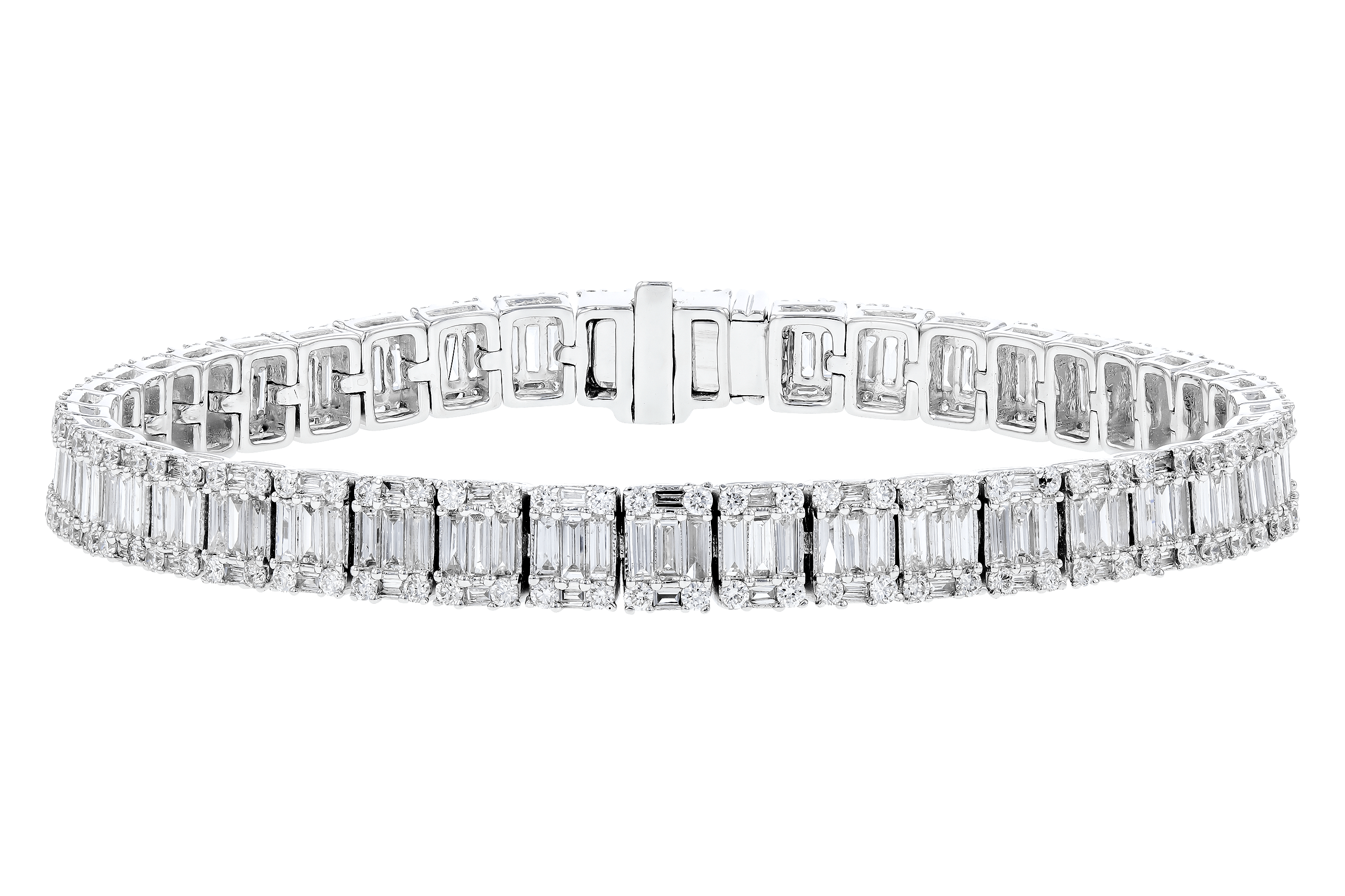 A273-74880: BRACELET 2.72 TW BAGUETTES 4.10 TW