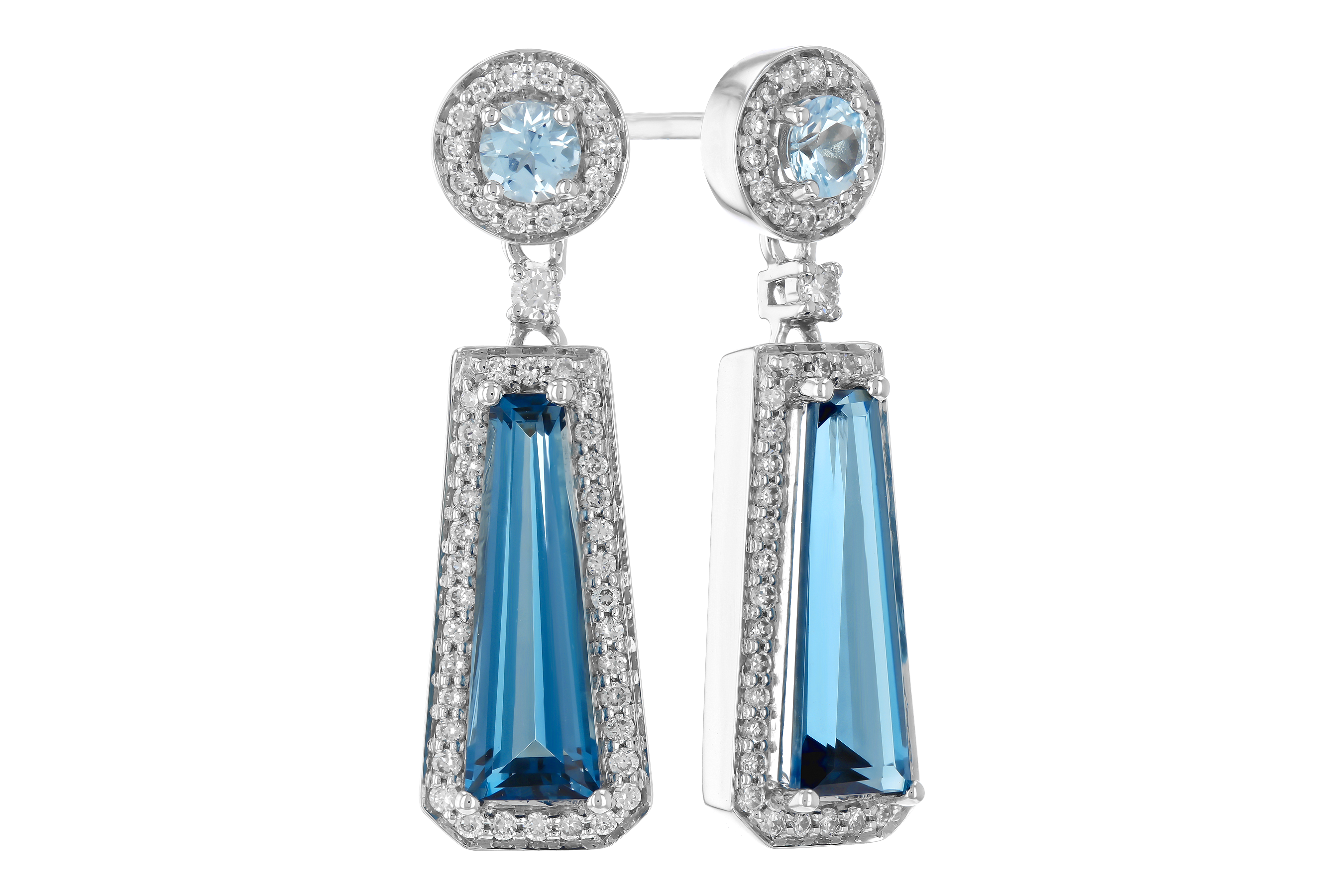 A273-76699: EARR 2.28 TW BLUE TOPAZ 2.54 TGW