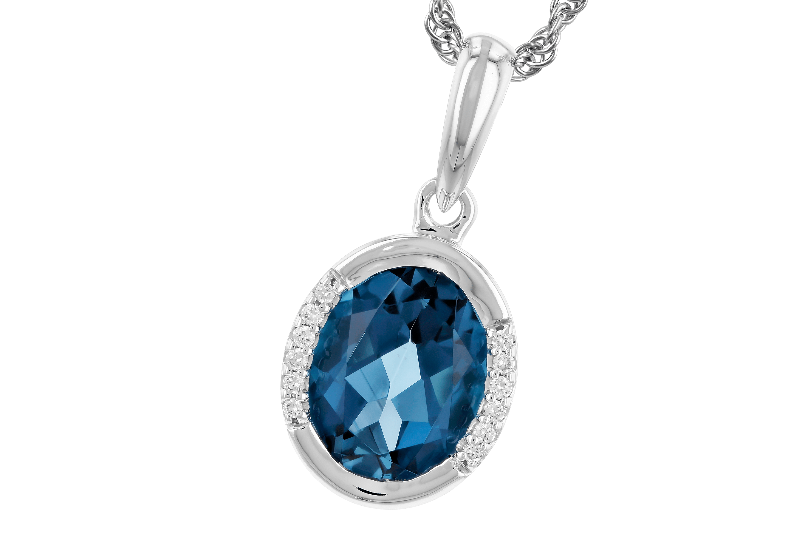 A273-76708: NECK 1.90 TW LONDON BLUE TOPAZ 1.93 TGW (9x7 LBT)