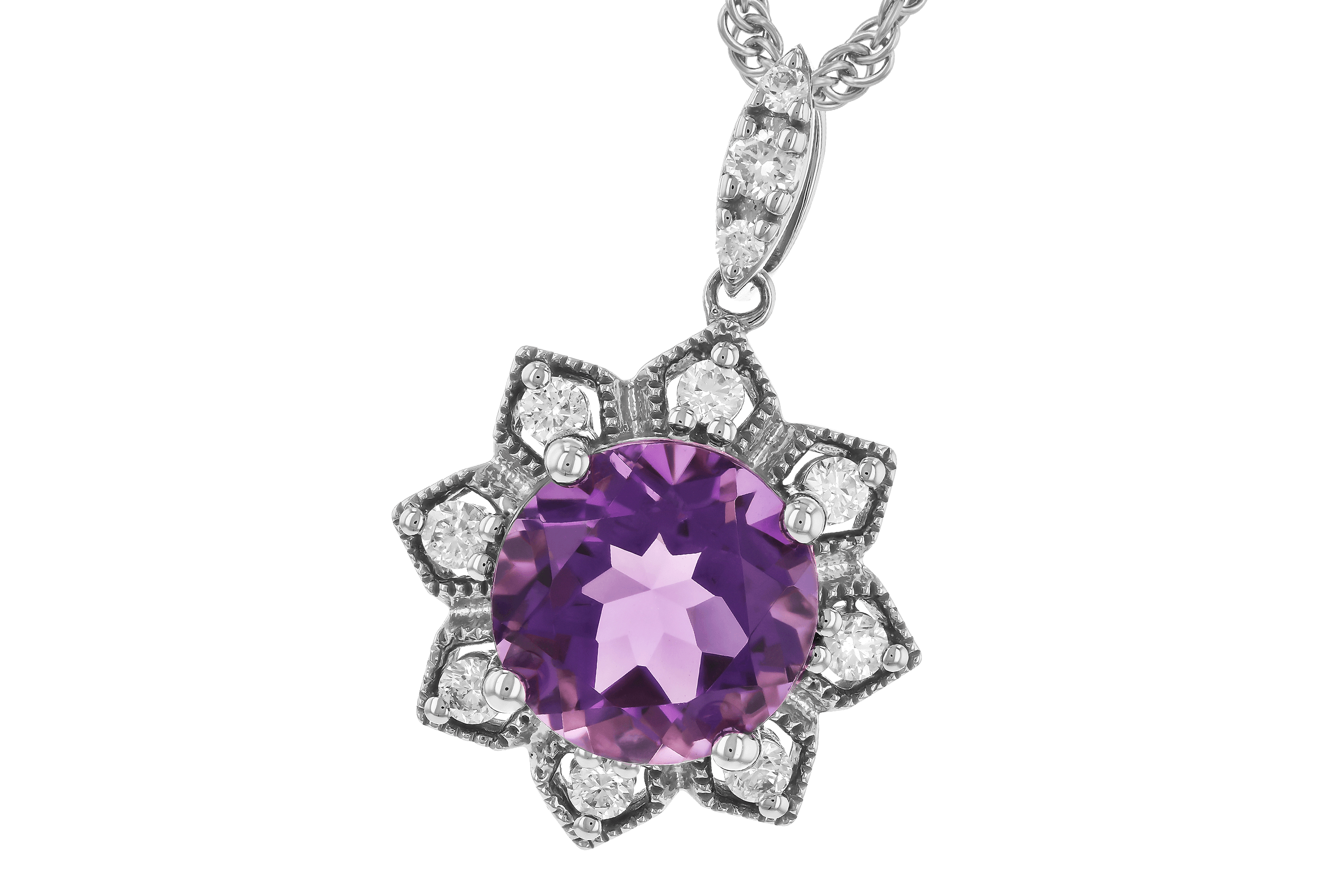 A273-77635: NECK 1.70 AMETHYST 1.87 TGW (8MM RD)