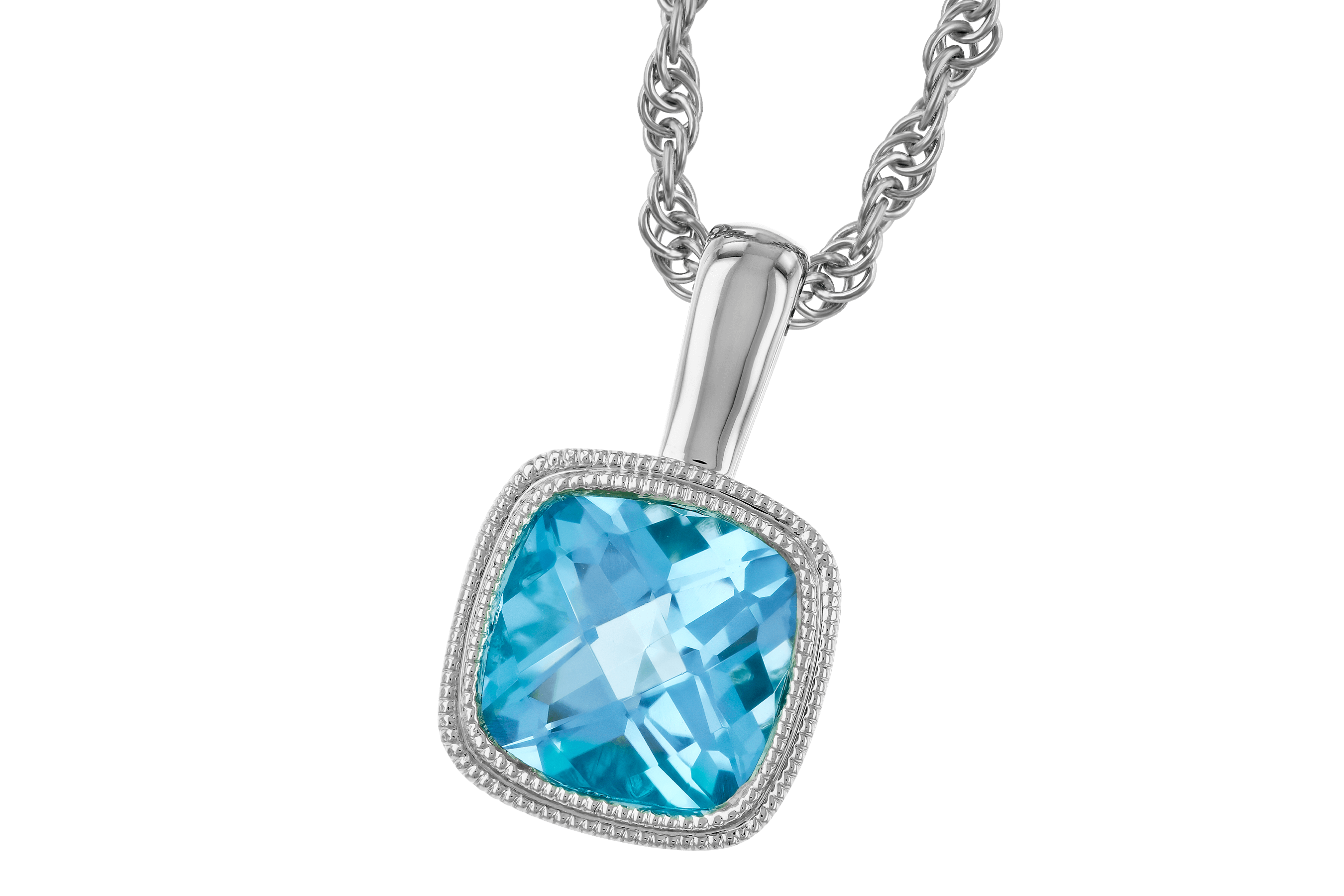 A273-78544: NECKLACE 1.10 CT BLUE TOPAZ