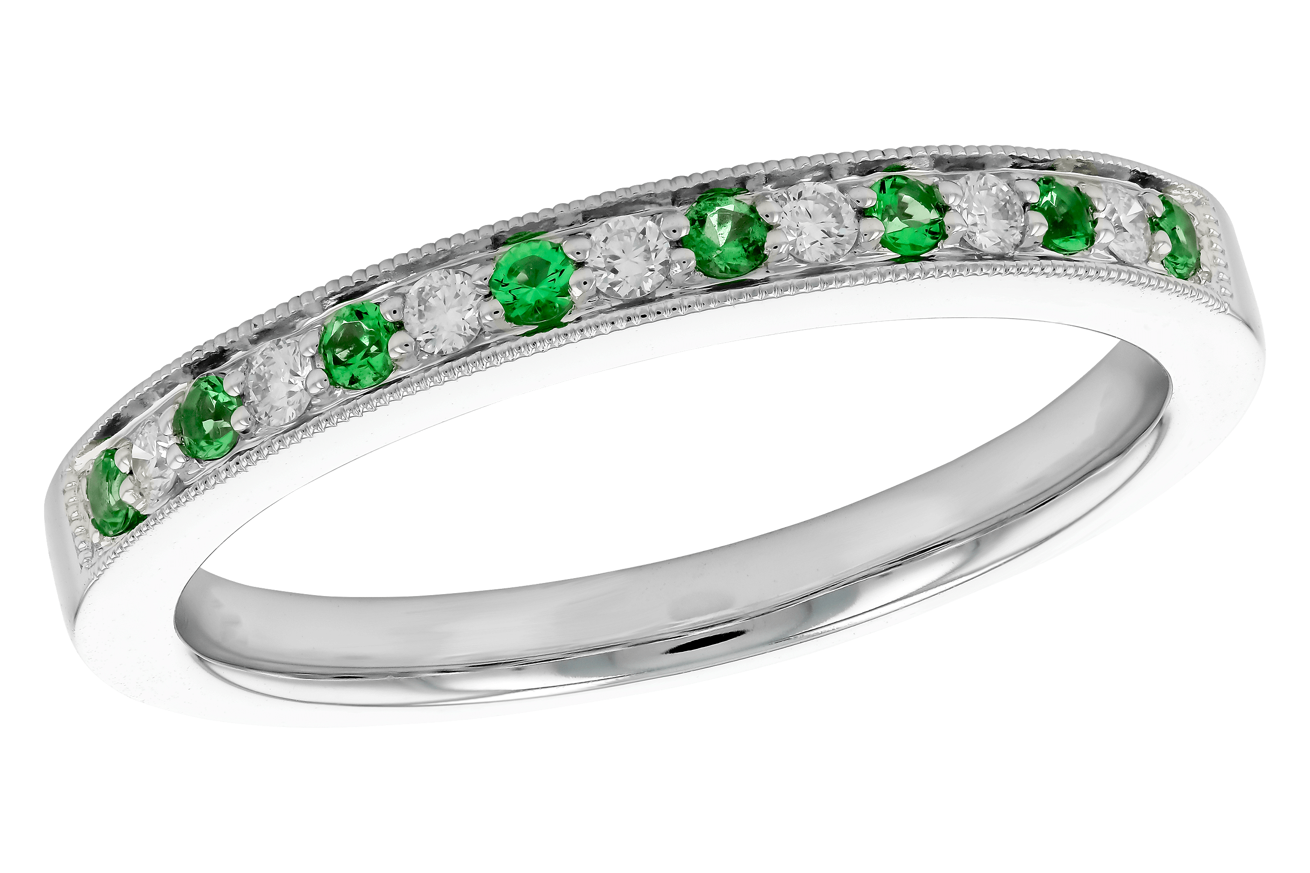 A273-81271: LDS WED RG .07 EMERALD .16 TGW