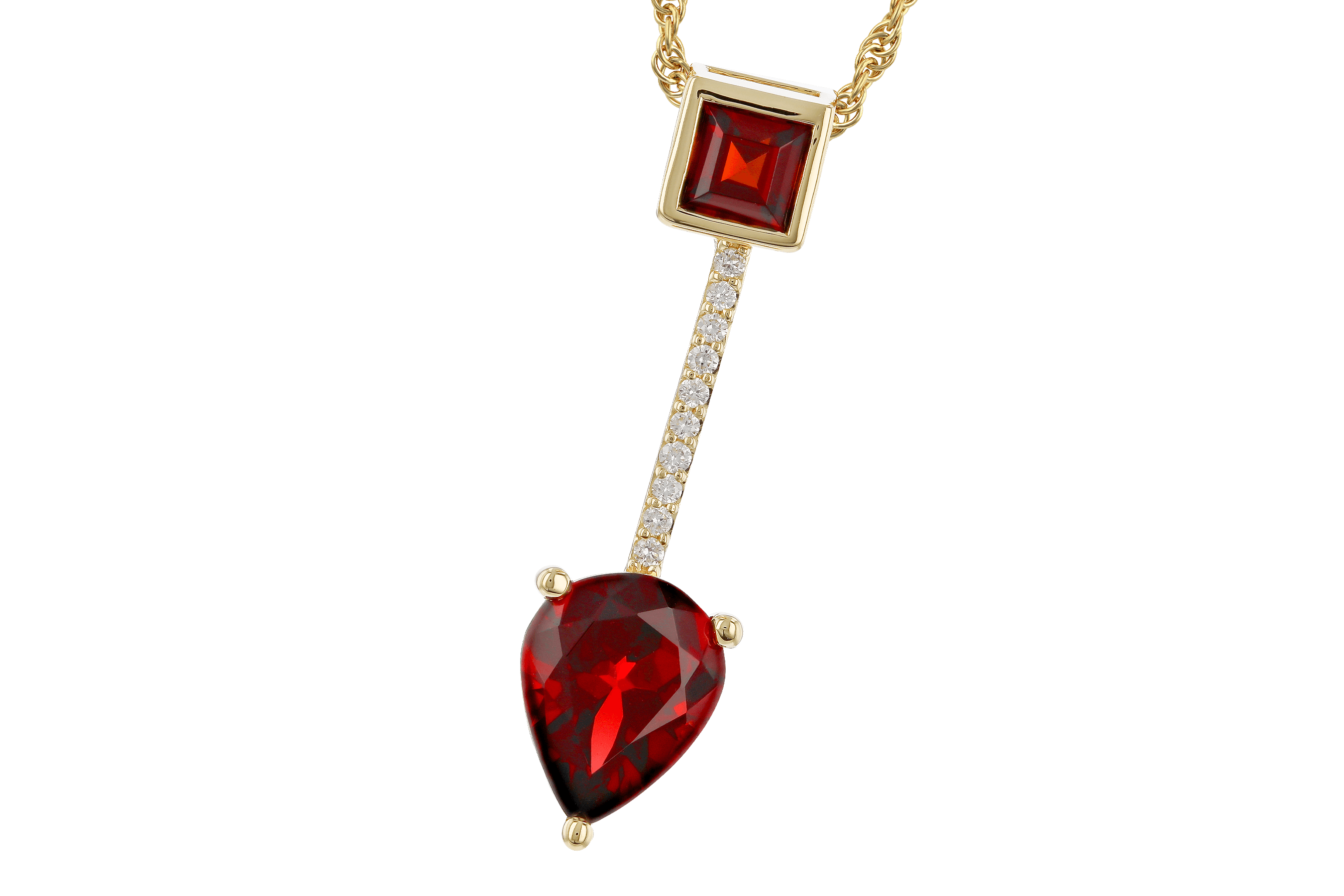 A274-65744: NECKLACE 2.15 GARNET 2.20 TGW