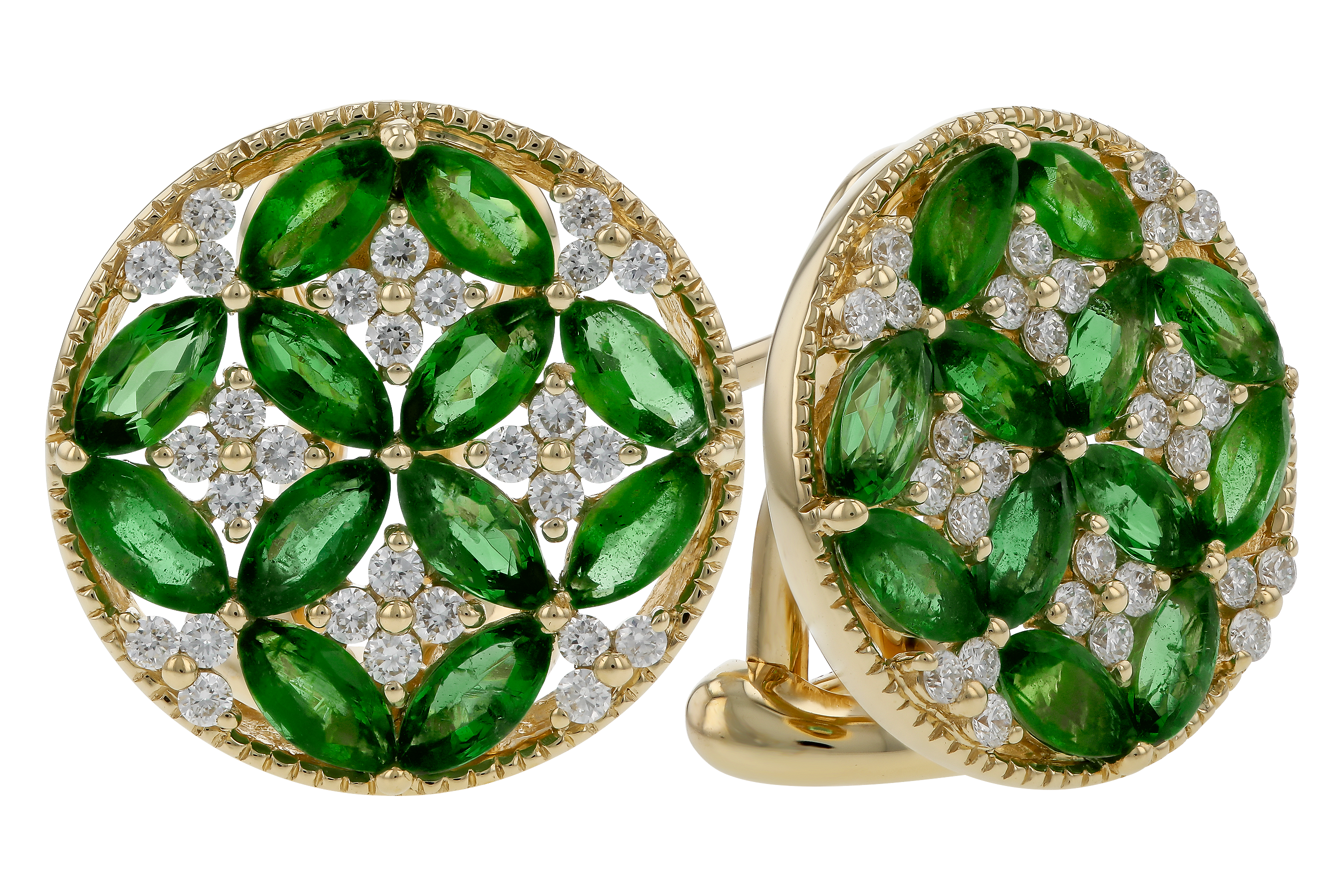 A274-66653: EARRINGS 1.66 TW EMERALD 1.96 TGW