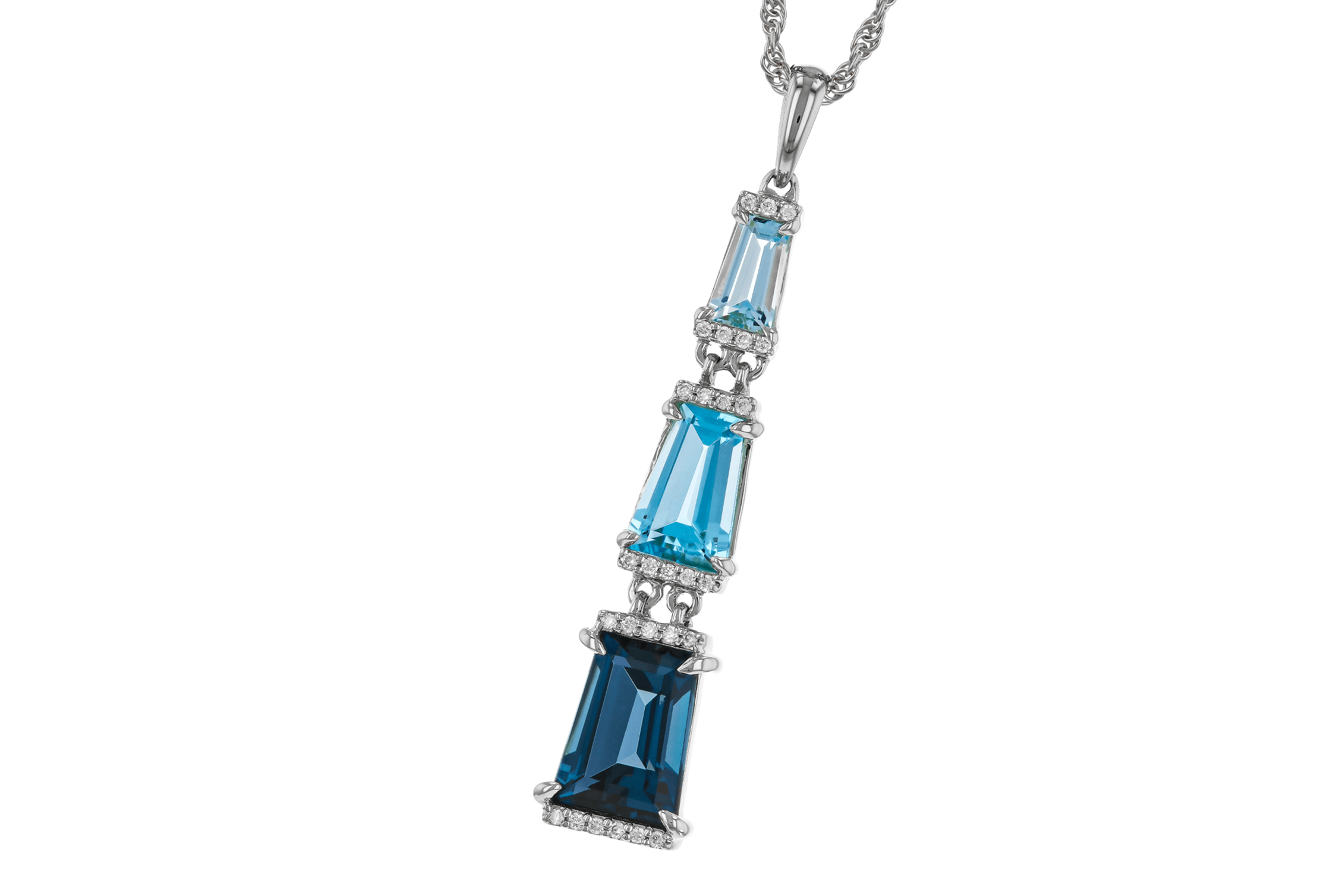 A274-67580: NECKLACE 2.60 TW BLUE TOPAZ 2.65 TGW