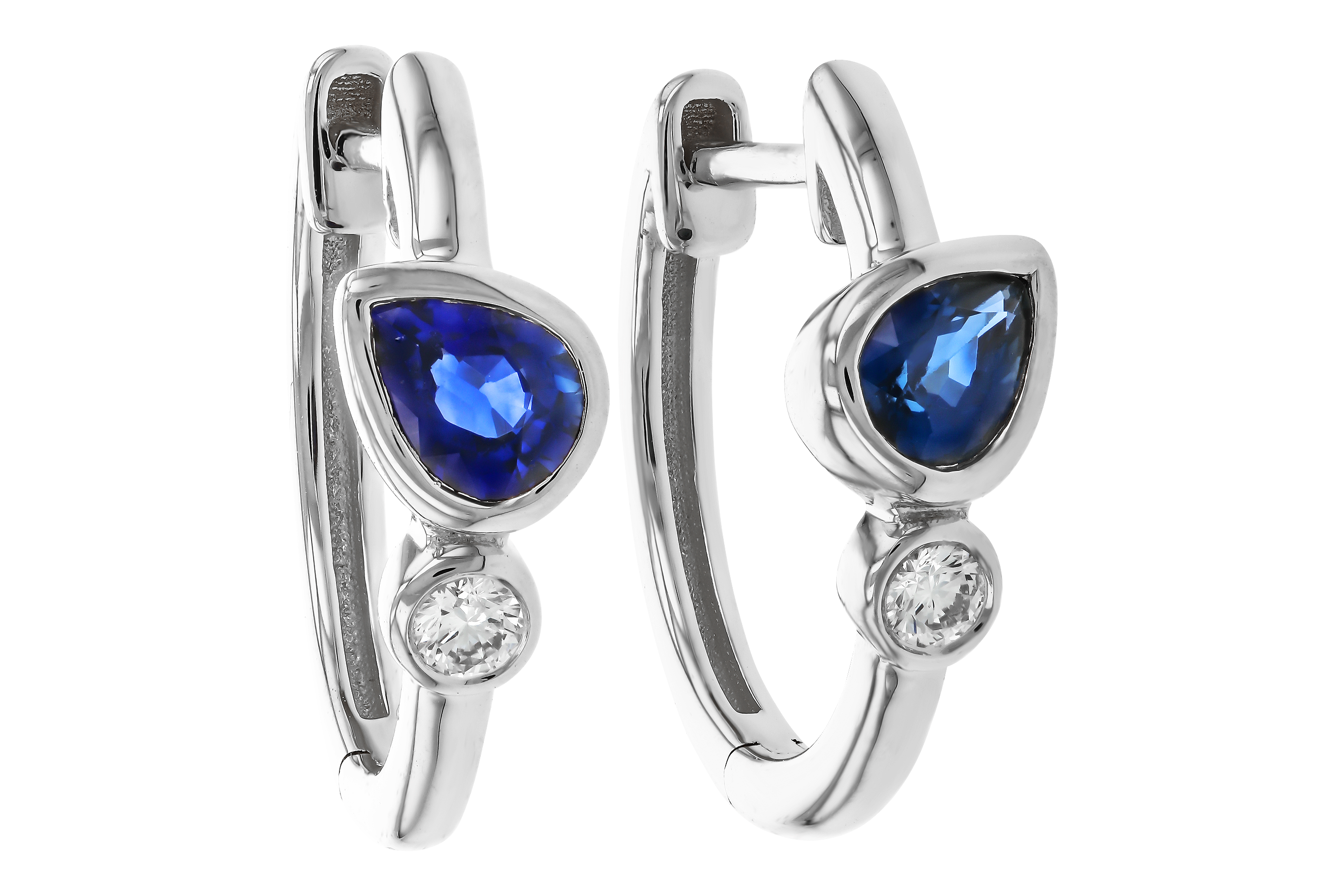 A274-68544: EARRINGS .51 SAPPHIRE .57 TGW
