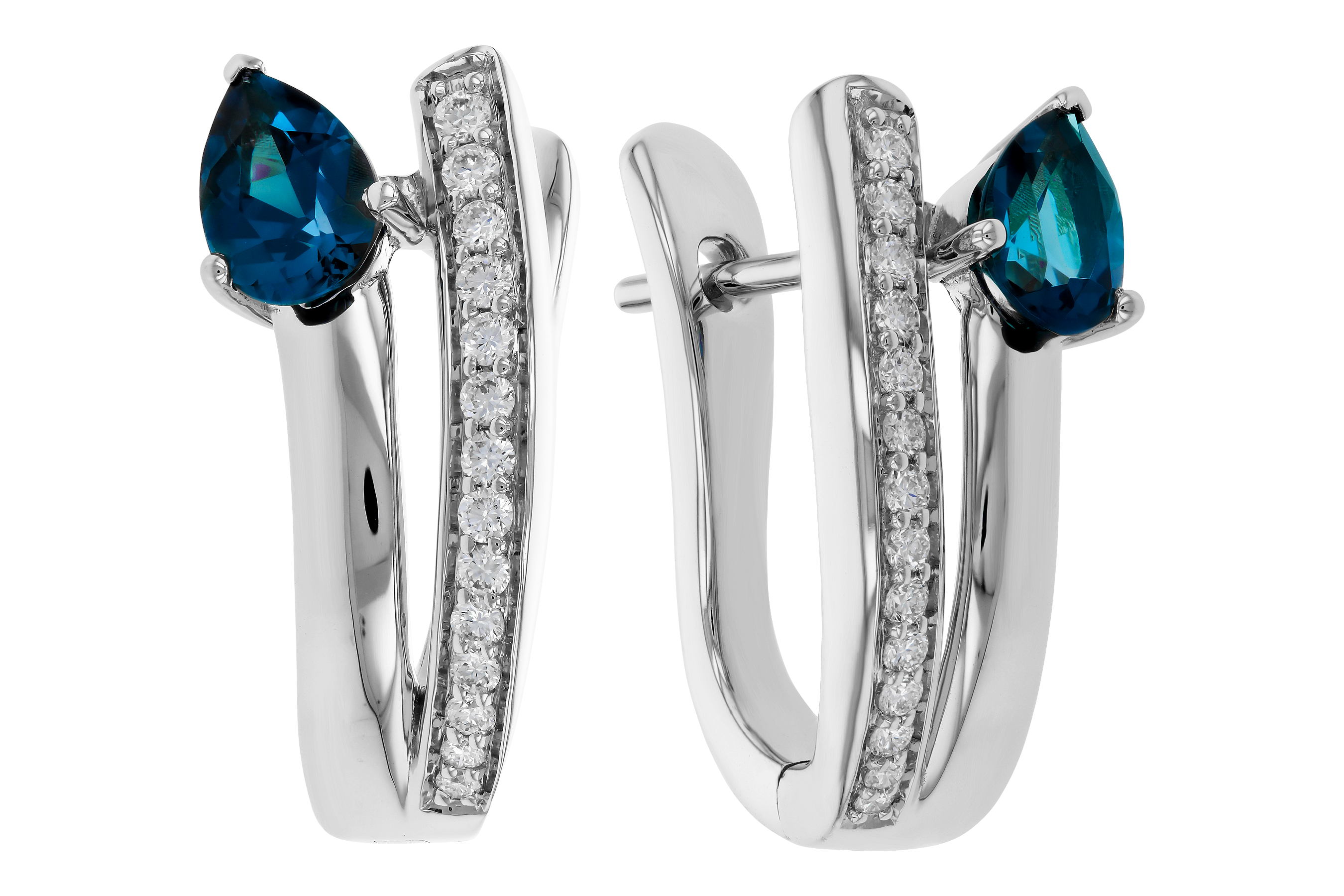 A274-70344: EARR .88 LONDON BLUE TOPAZ 1.08 TGW (6x4MM LBT)