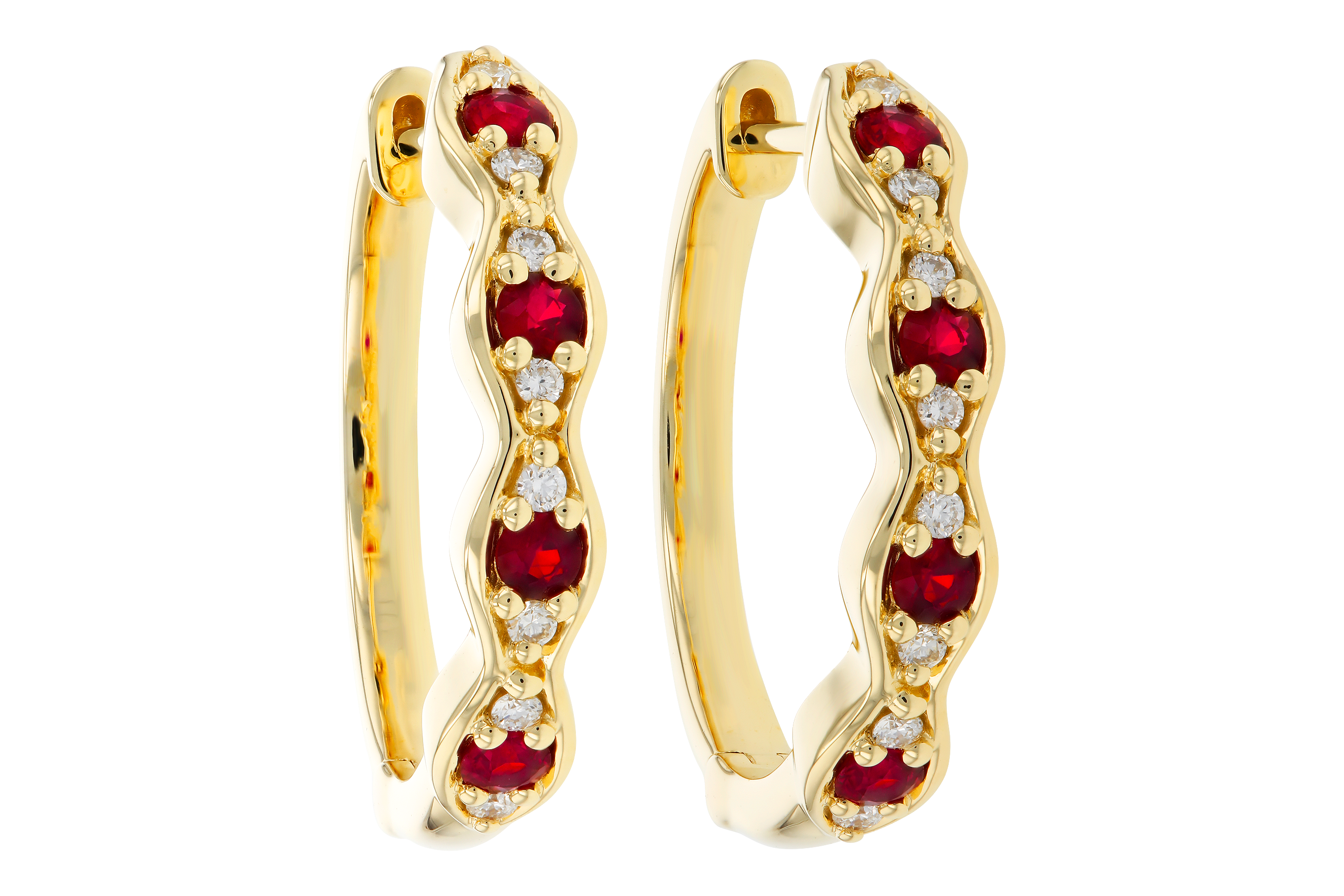 A274-72108: EARRINGS .28 TW RUBY .34 TGW