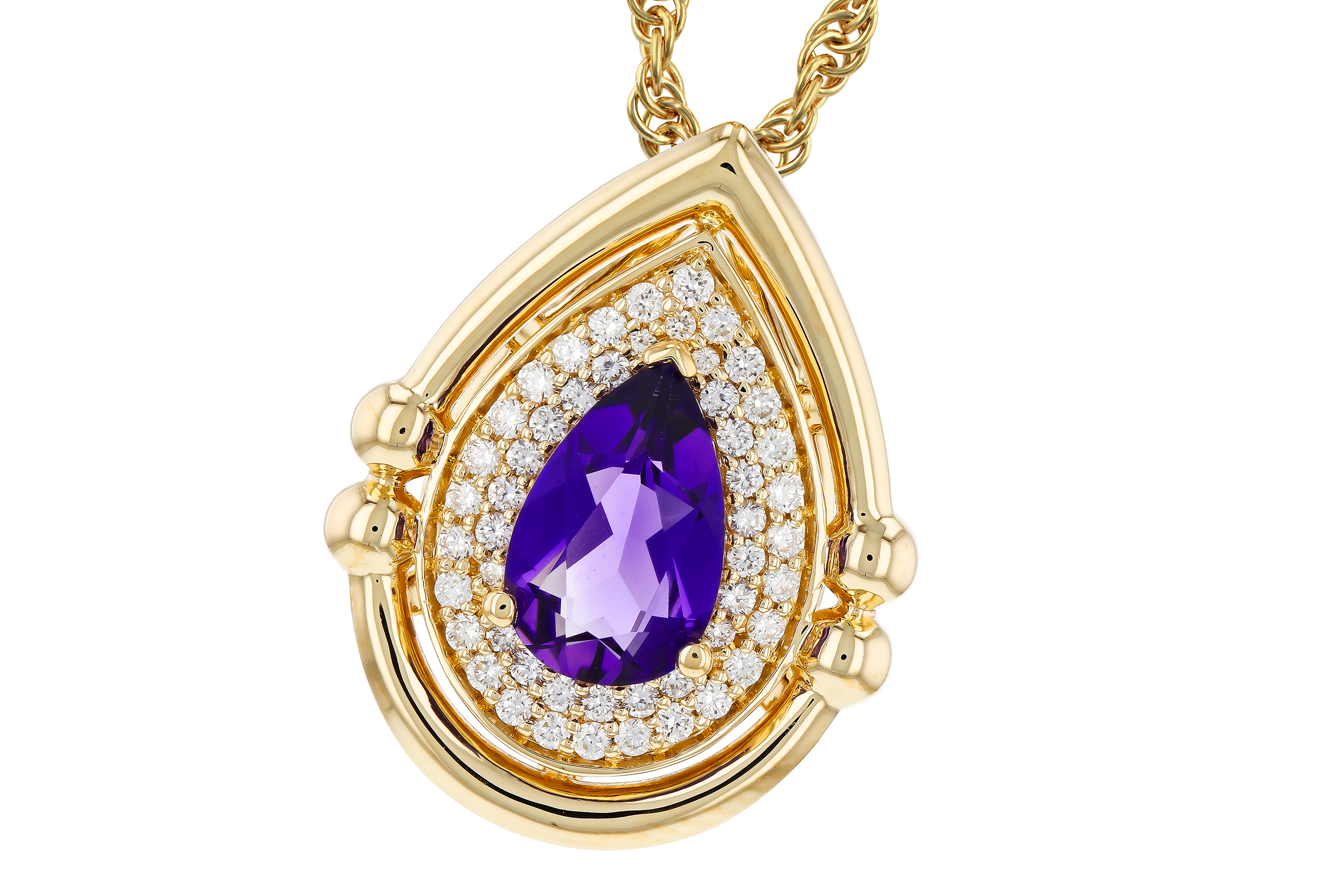 A275-54871: NECKLACE .70 AMETHYST .86 TGW (8x5MM AMY)