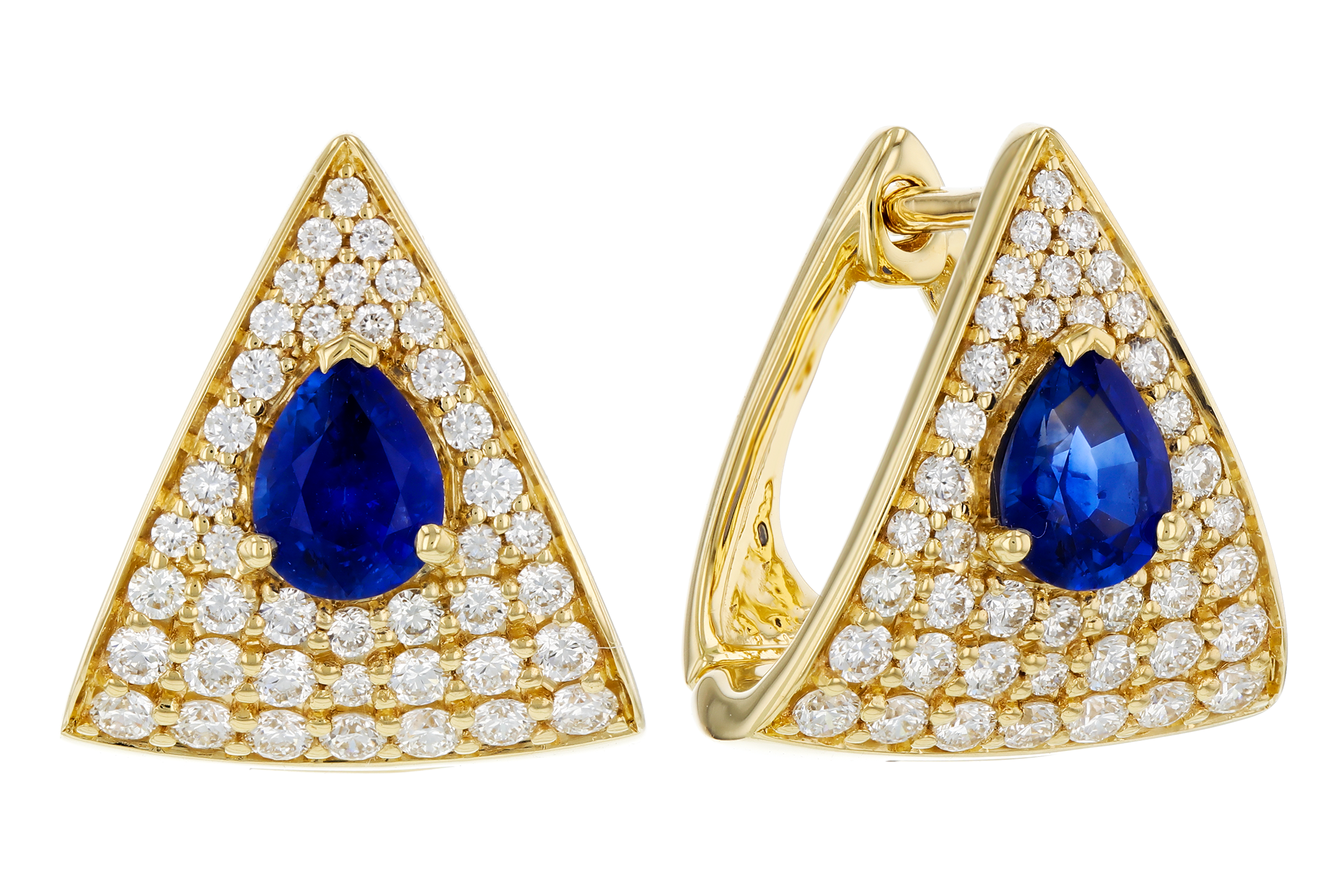 A275-56708: EARRINGS .65 TW SAPPHIRE 1.20 TGW (5x4MM SA)