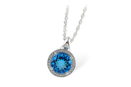 B187-39453: NECK 3.87 BLUE TOPAZ 4.01 TGW