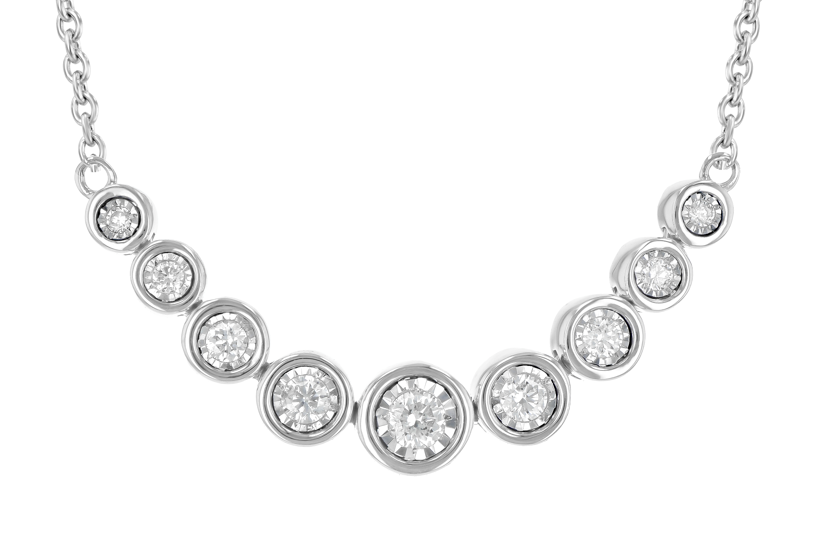 B190-13935: NECKLACE .25 TW (18")