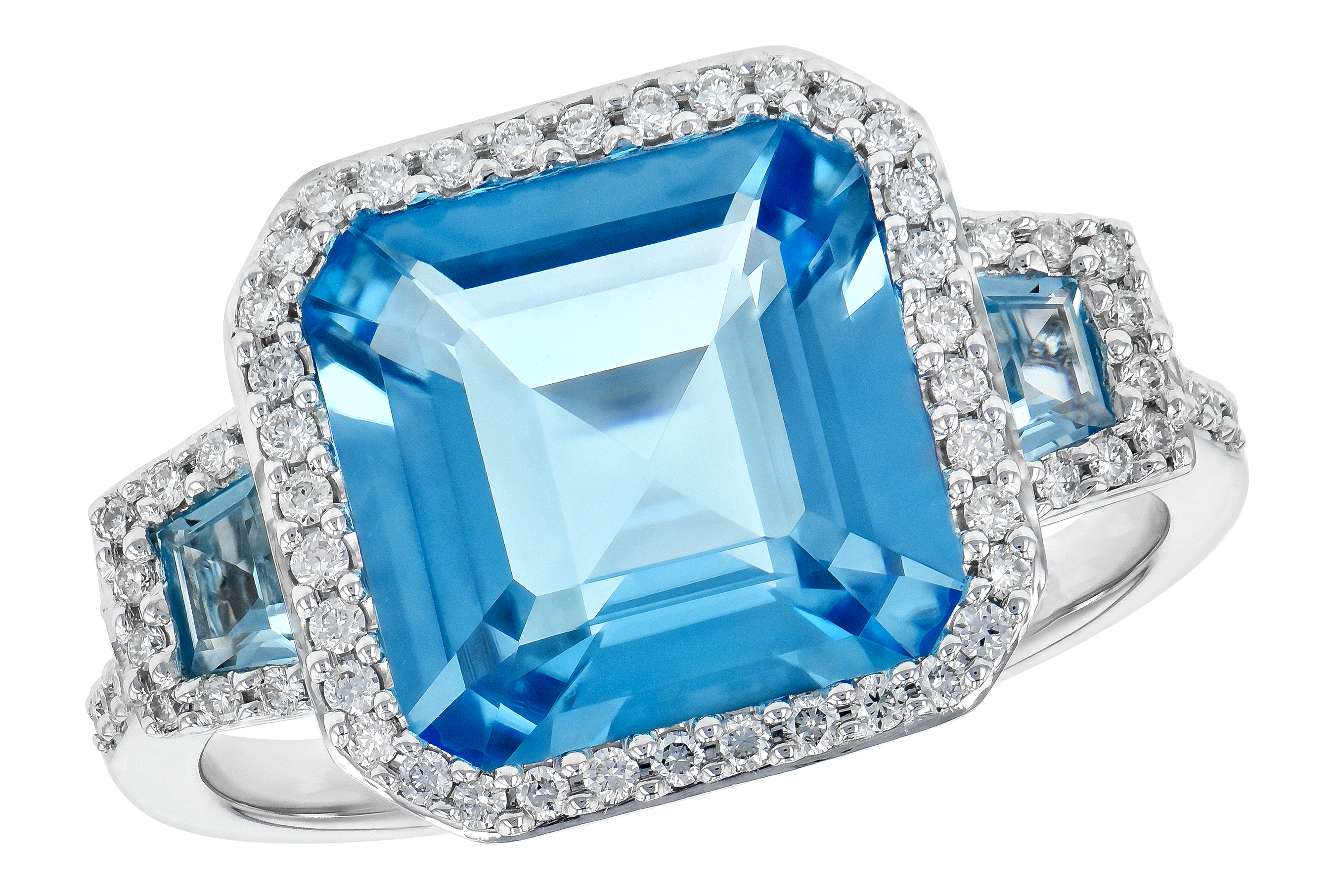 B190-16689: LDS RG 4.40 TW BLUE TOPAZ 4.60 TGW