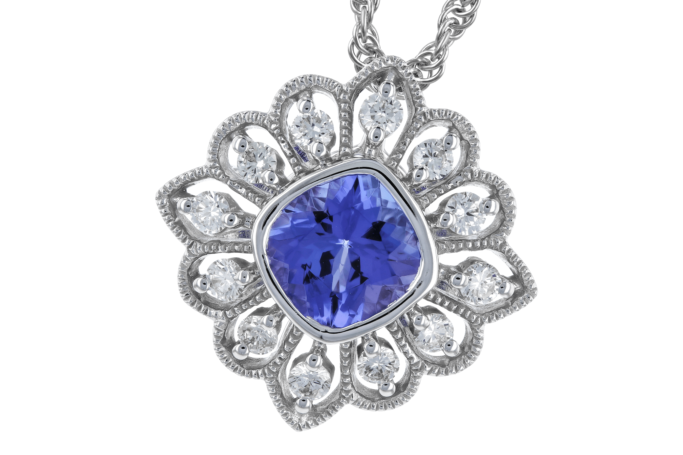 B273-75817: NECK .98 TANZANITE 1.24 TGW (6MM TANZ)