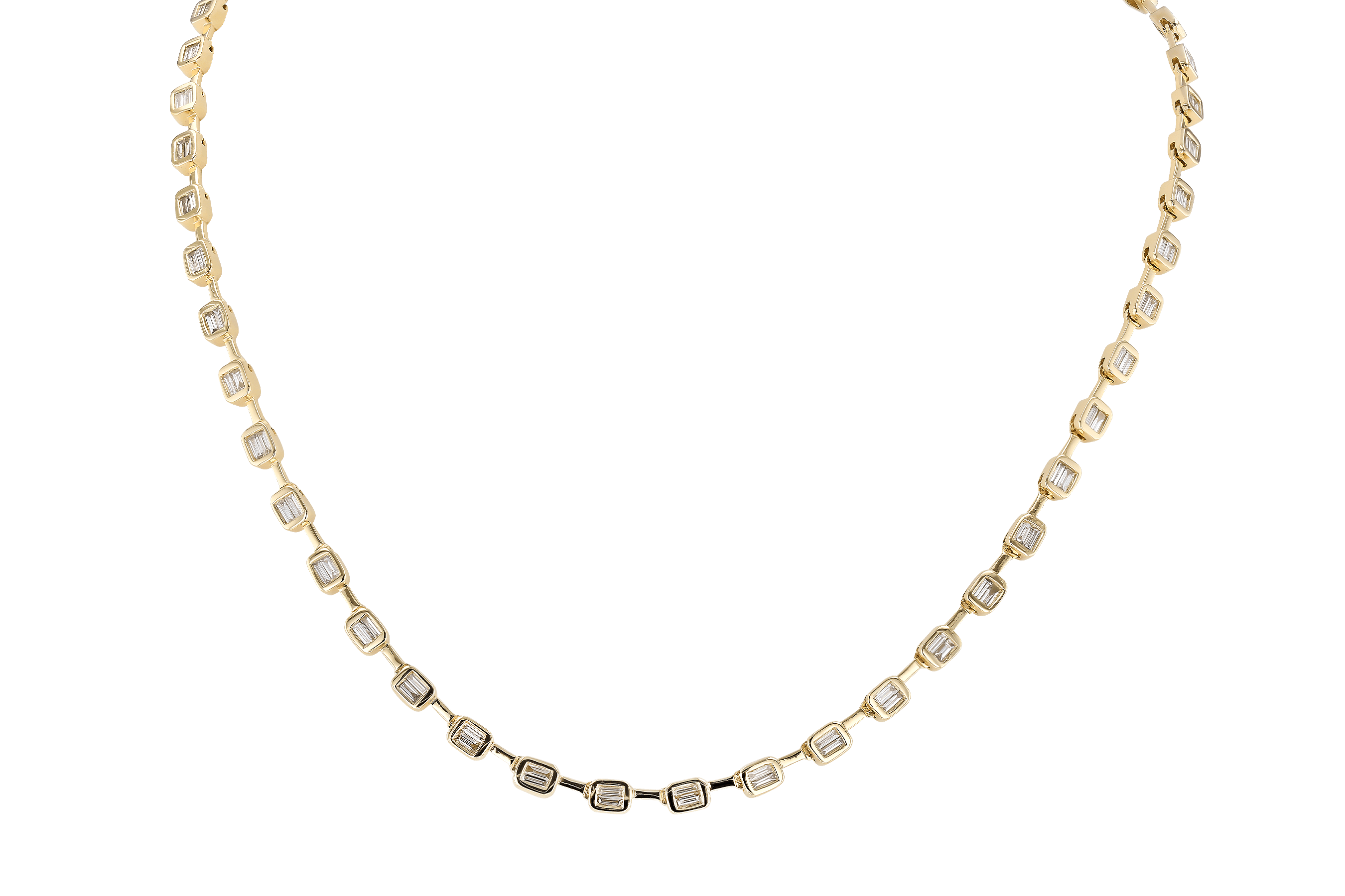 B273-77589: NECKLACE 2.05 TW BAGUETTES (17 INCHES)