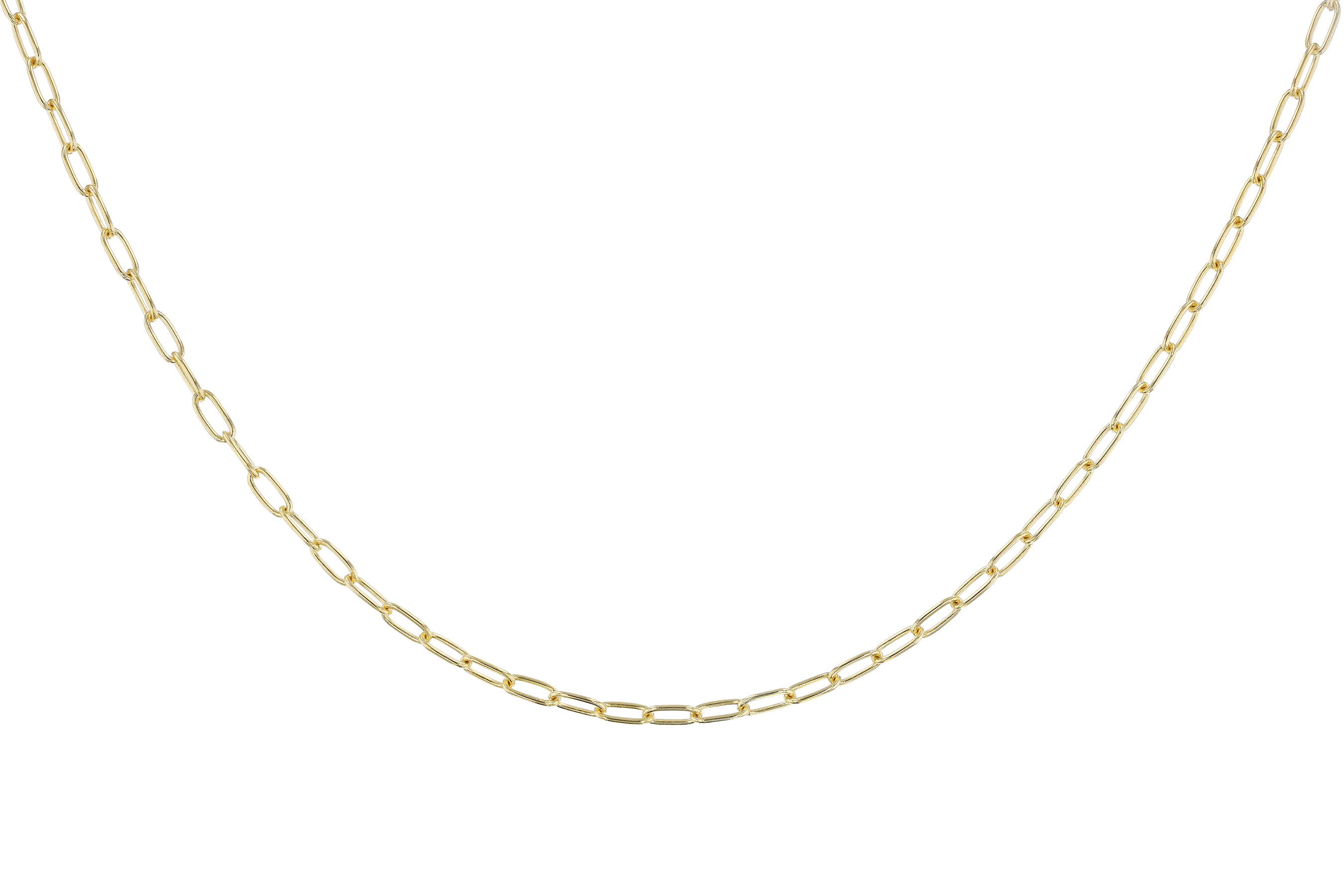 B273-78526: PAPERCLIP SM (24", 2.40MM, 14KT, LOBSTER CLASP)