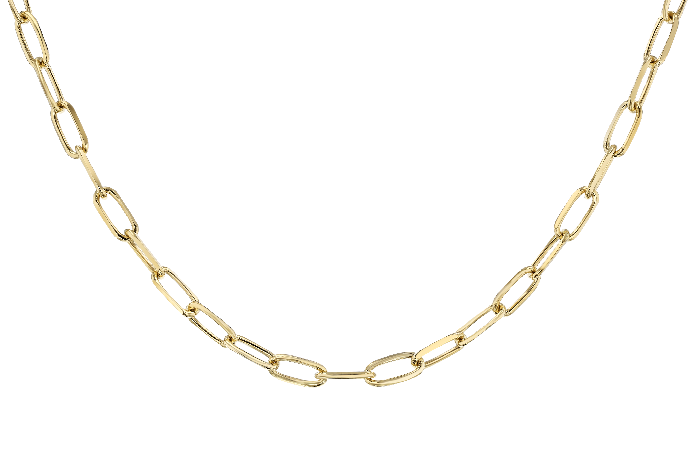 B274-63917: PAPERCLIP XL (7IN, 5.2MM, 14KT, LOBSTER CLASP)