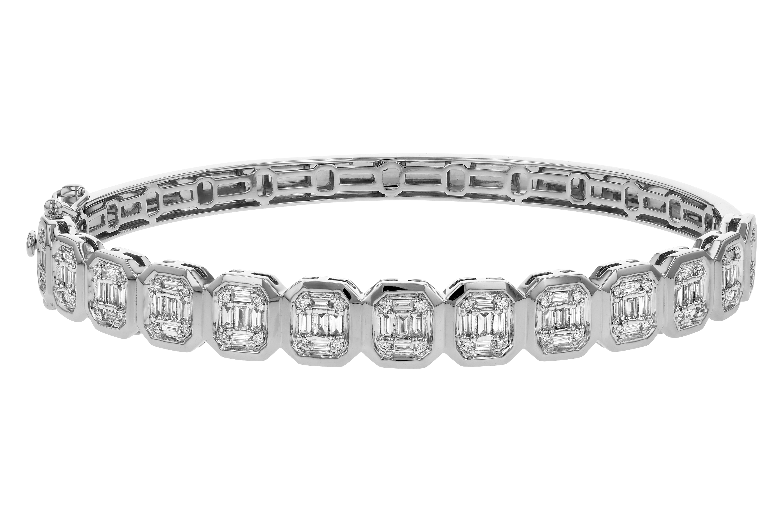 B274-63980: BANGLE .81 TW BAGUETTE 1.00 TW