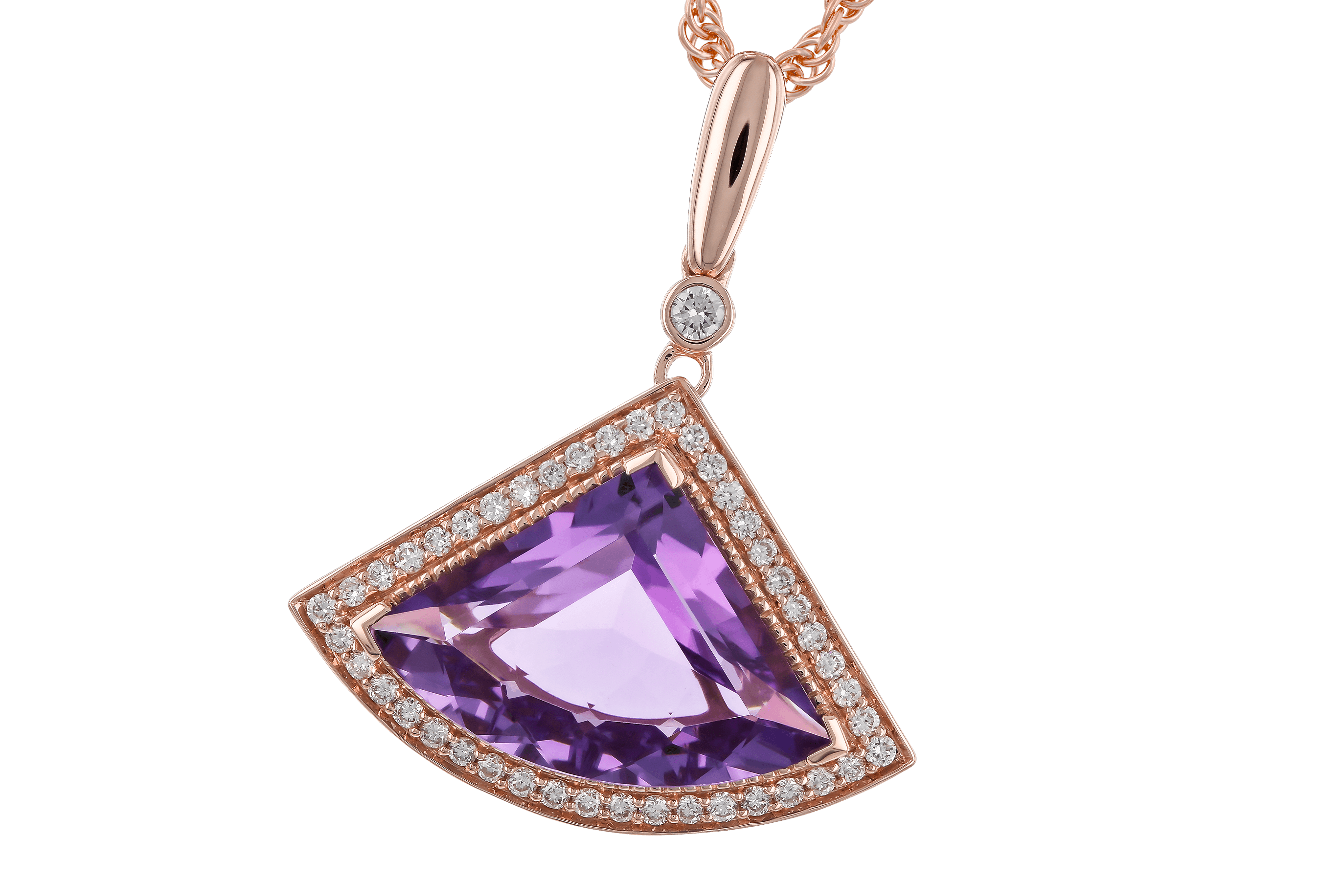 B274-65744: NECKLACE 2.80 AMETHYST 2.97 TGW