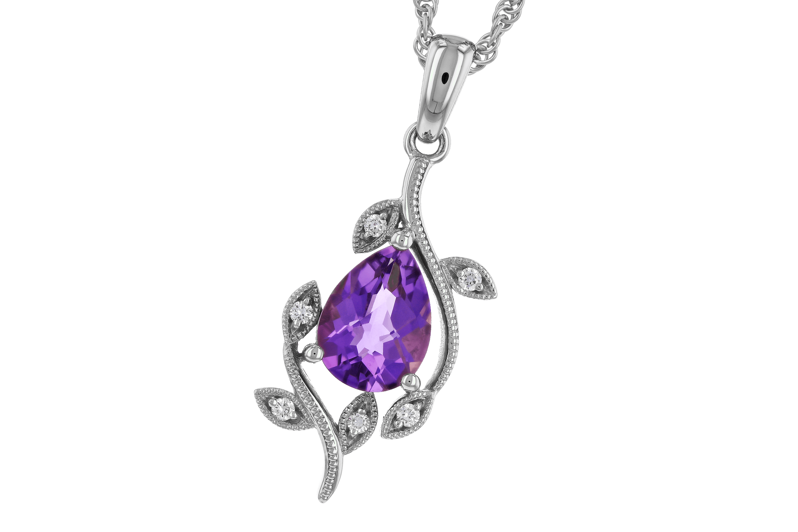 B274-66689: NECKLACE .88 AMETHYST .93 TGW (8x6MM AMY)