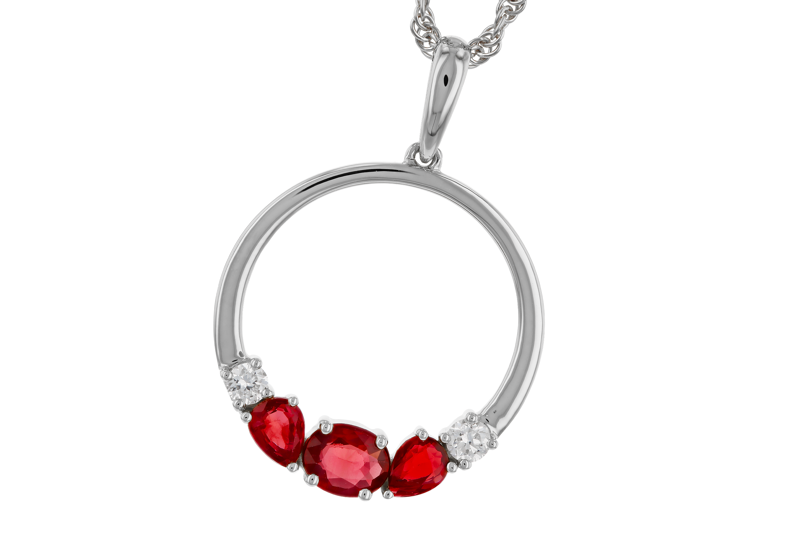 B274-67617: NECKLACE .79 RUBY .89 TGW