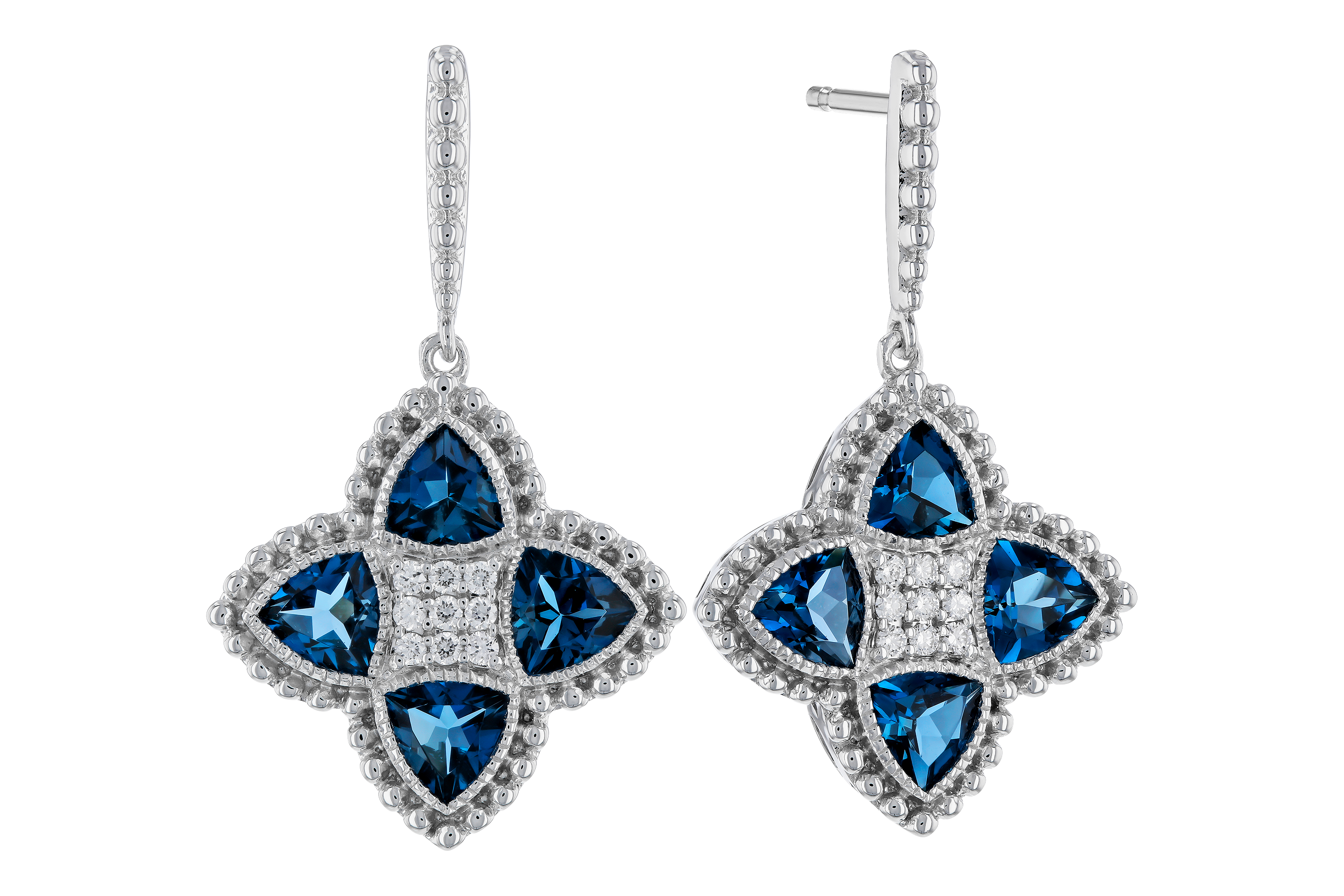 B274-68471: EARRINGS 1.73 LONDON BLUE TOPAZ 1.82 TGW