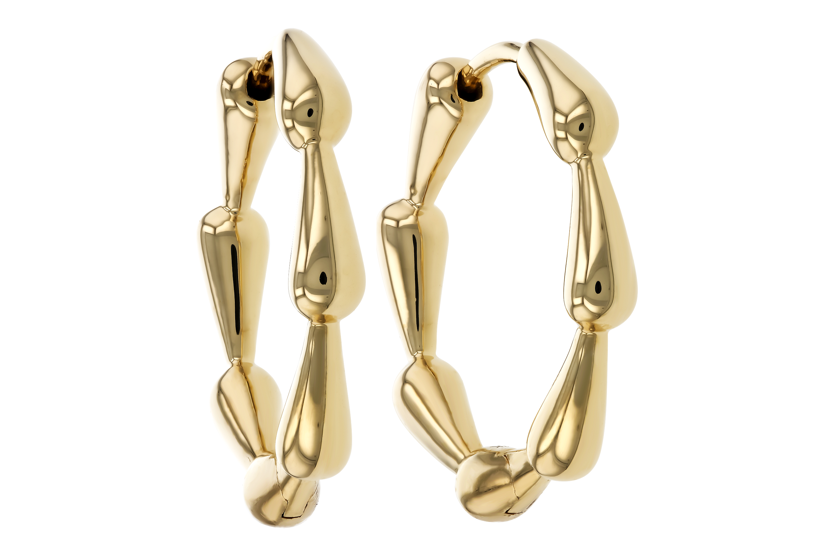 B274-69417: GOLD EARRINGS (21MM)