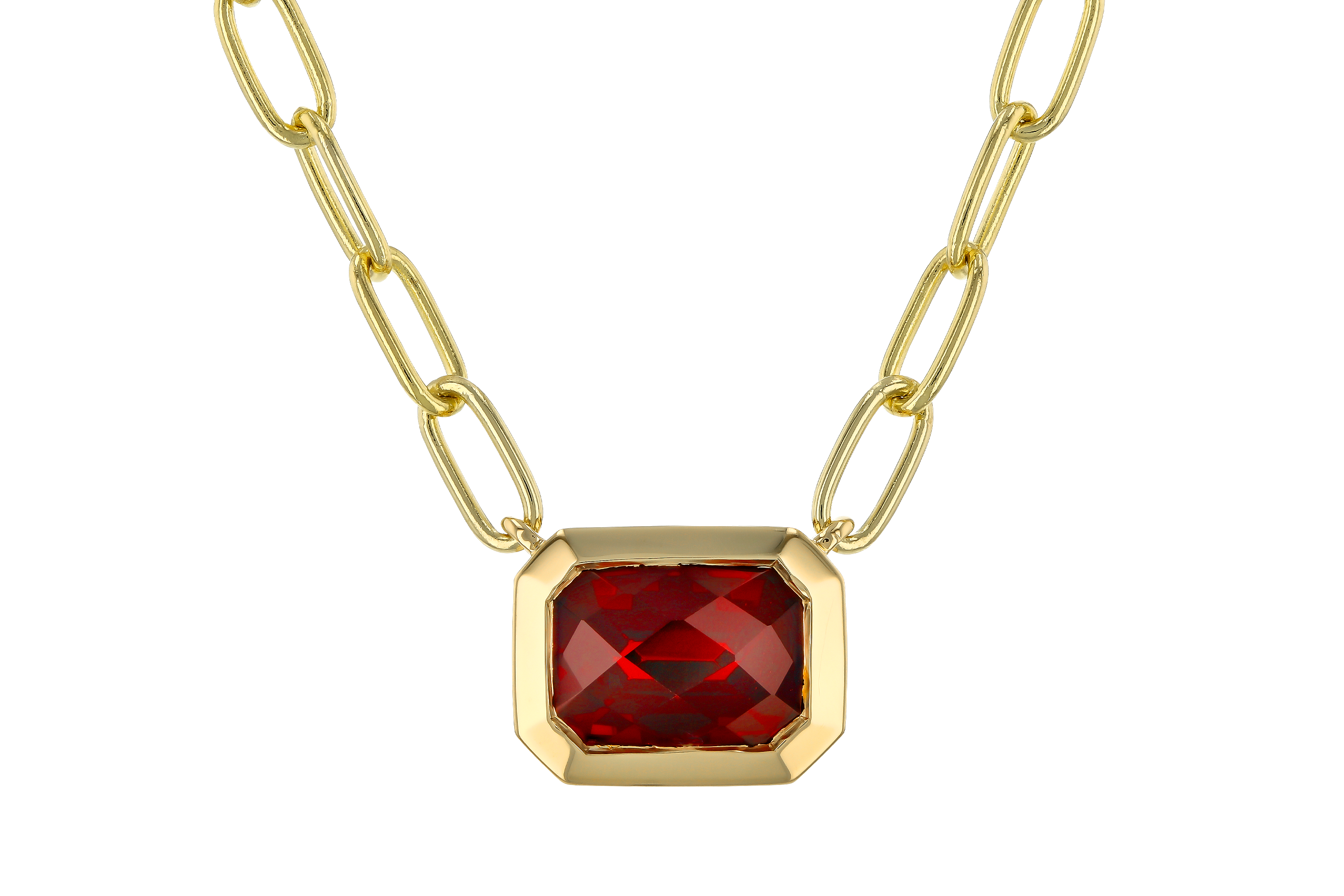 B274-69435: NECKLACE 1.45 GARNET (18")