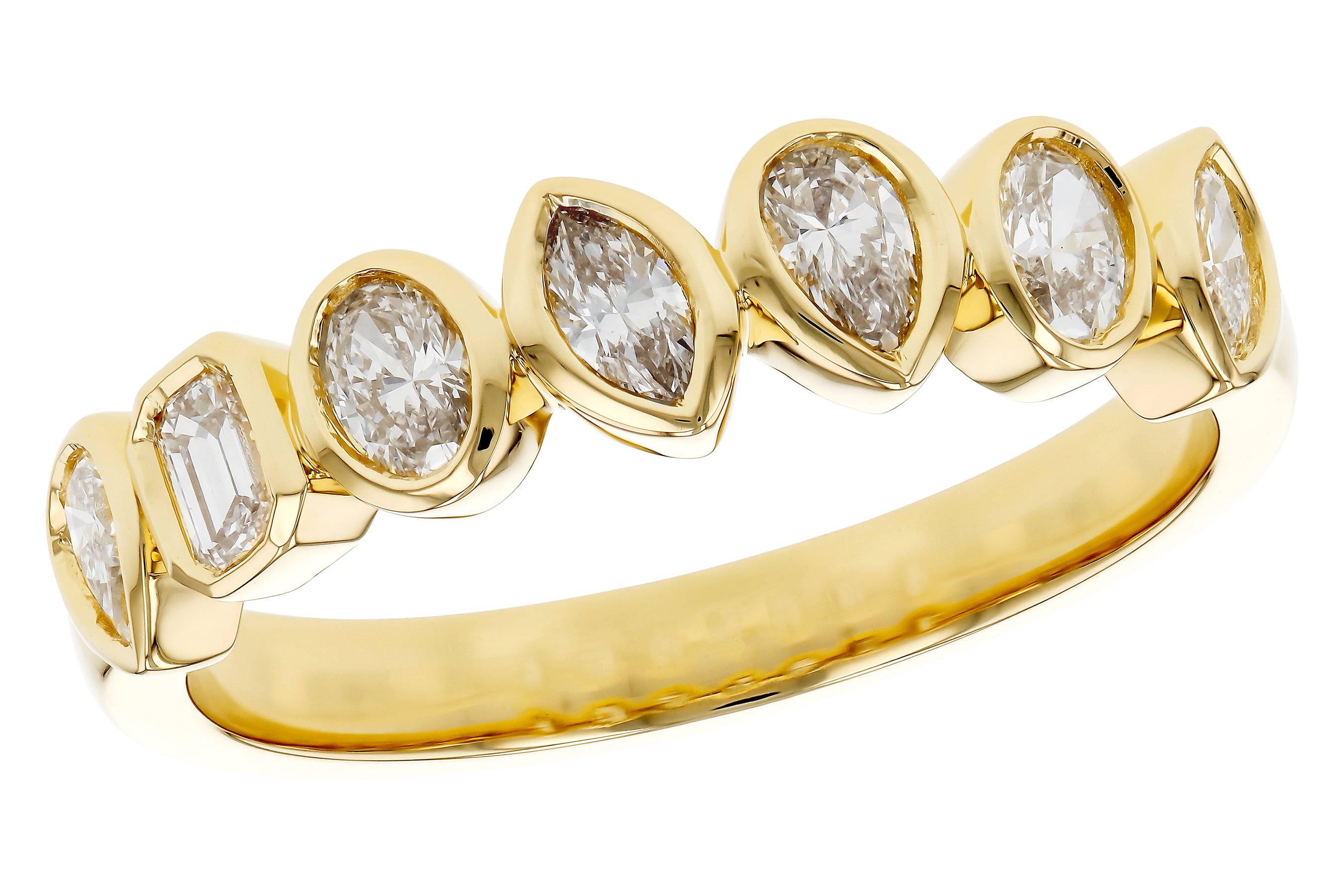 B274-70362: LDS DIA WED RG .62 TW FANCY CUT DIAS