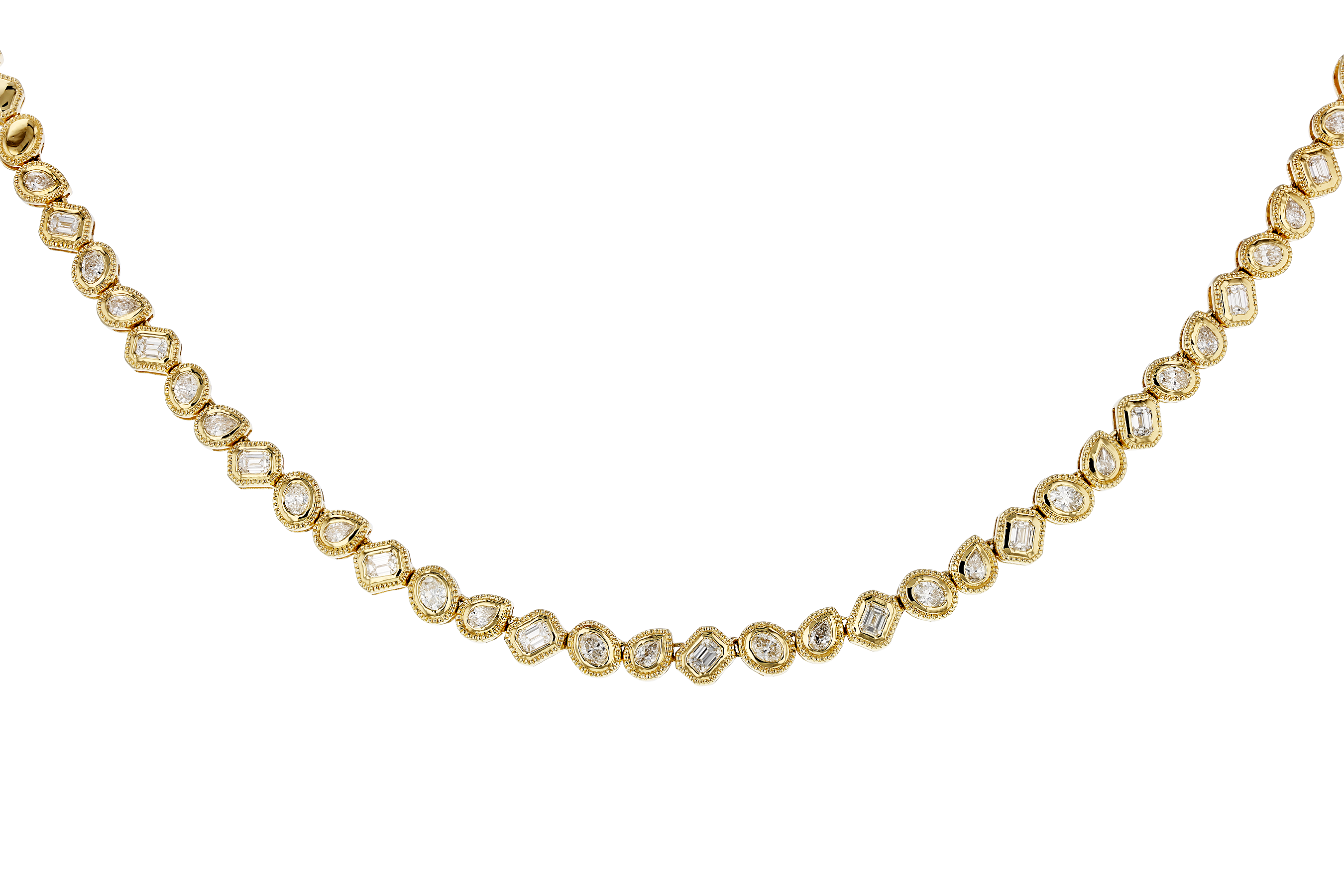 B274-71262: NECKLACE 2.25 TW FANCY CUT DIAS (17.25")