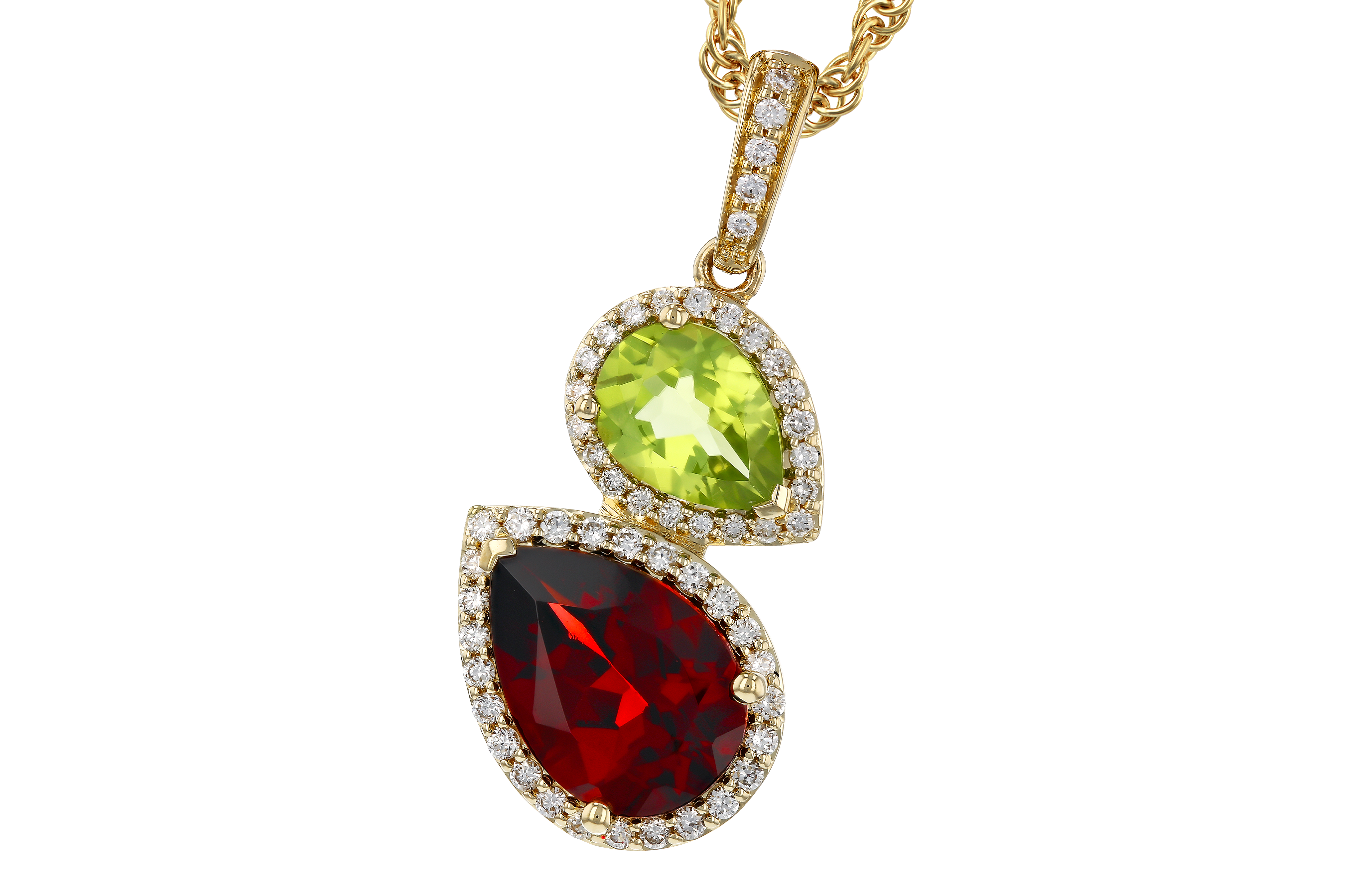 B274-72135: NECKLACE 2.74 SEMI-PREC (GAR,PER) 2.95 TGW
