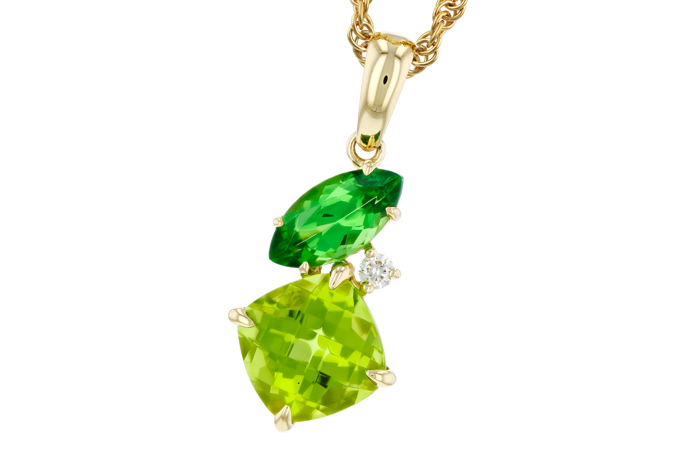 B275-57571: NECKLACE 1.97 TW SEMI-PREC (PER,TSAV) 2.00 TGW