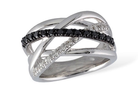 C185-60280: LDS WED RG .25 BLK DIAS .41 TW