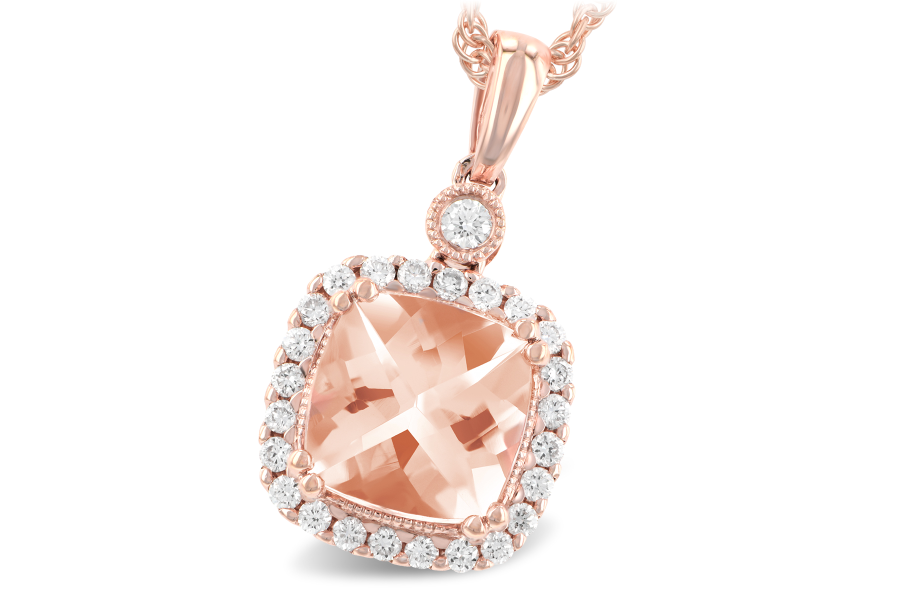 C186-47598: NECK 1.09 MORGANITE 1.26 TGW (7MM MORG)