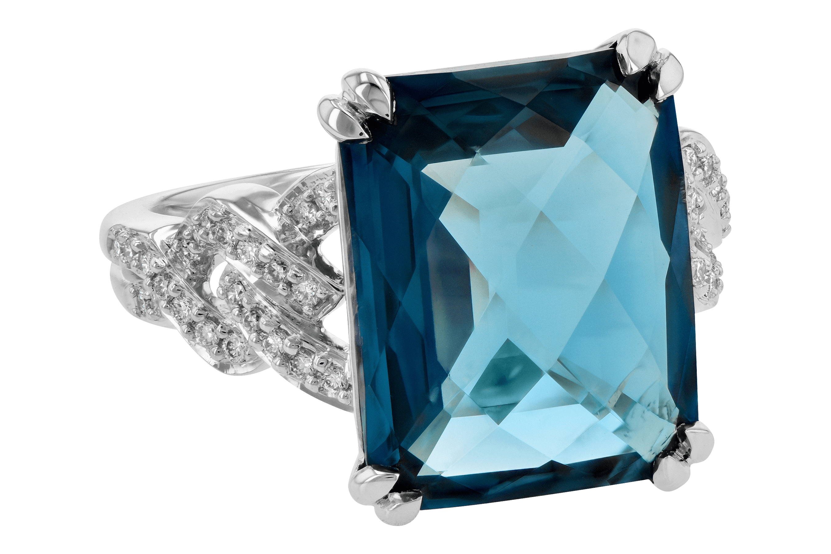 C190-09435: LDS RG 9.40 LONDON BLUE TOPAZ 9.60 TGW (15x12MM)