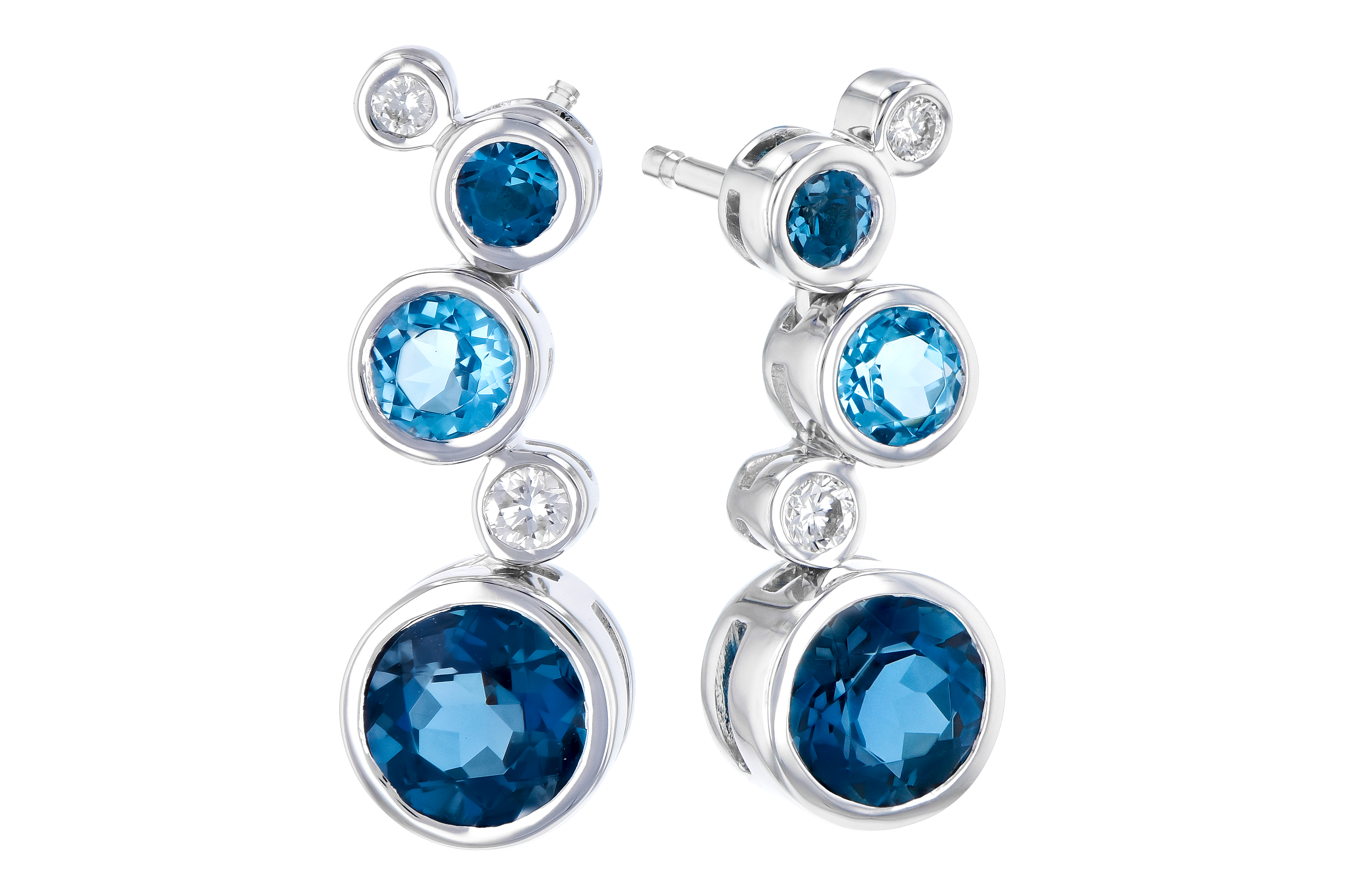 C272-88535: EARR 2.27 BLUE TOPAZ 2.40 TGW