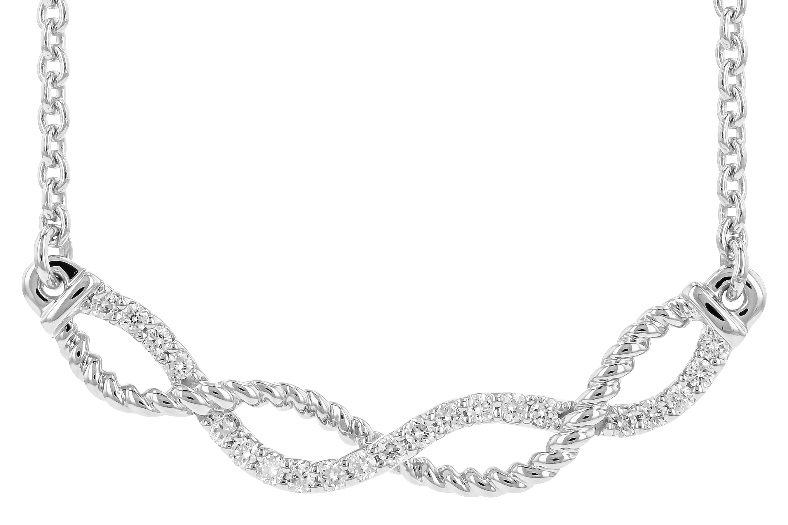C273-73962: NECKLACE .12 TW (18")