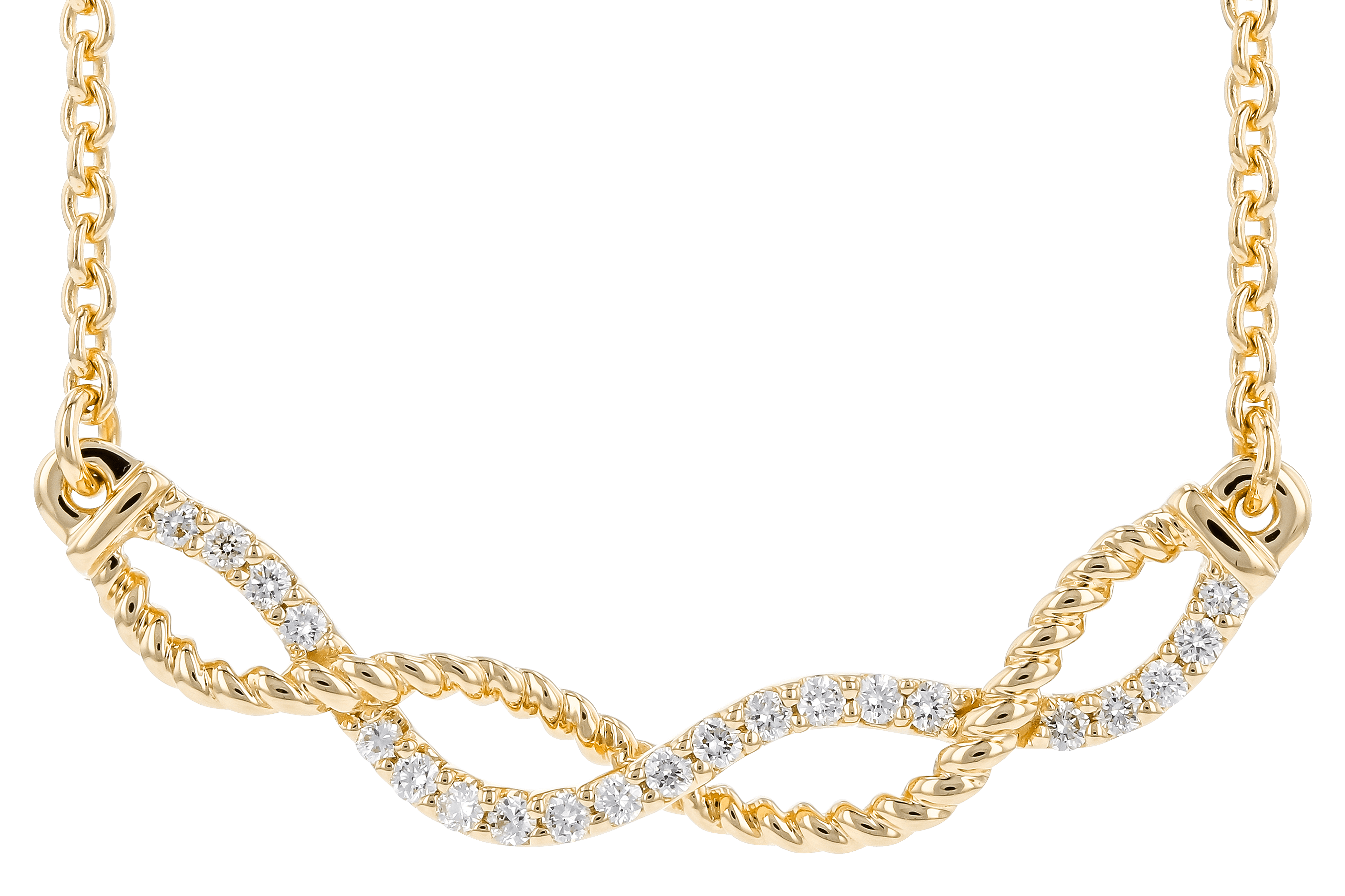 C273-73962: NECKLACE .12 TW (18")