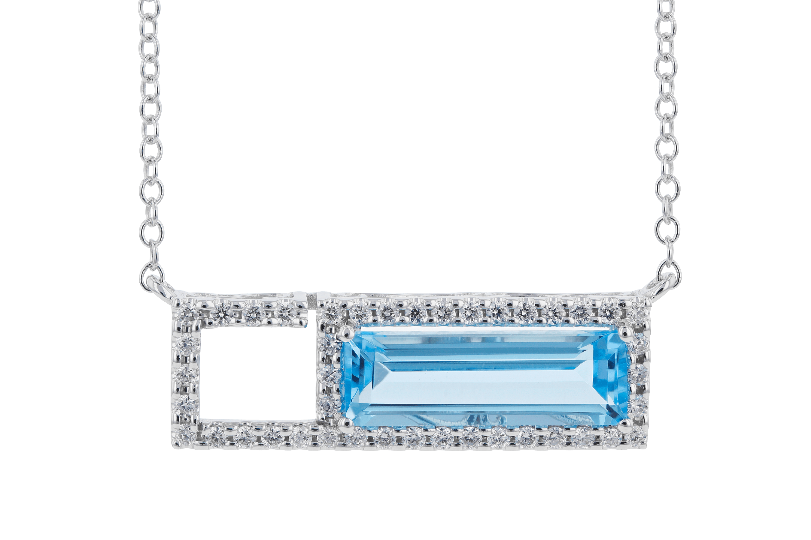 C273-74853: NECK 1.44 BLUE TOPAZ 1.60 TGW