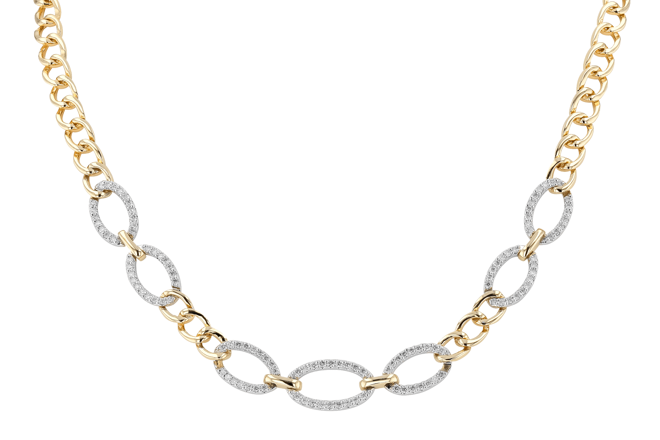 C273-74862: NECKLACE 1.12 TW (17")(INCLUDES BAR LINKS)