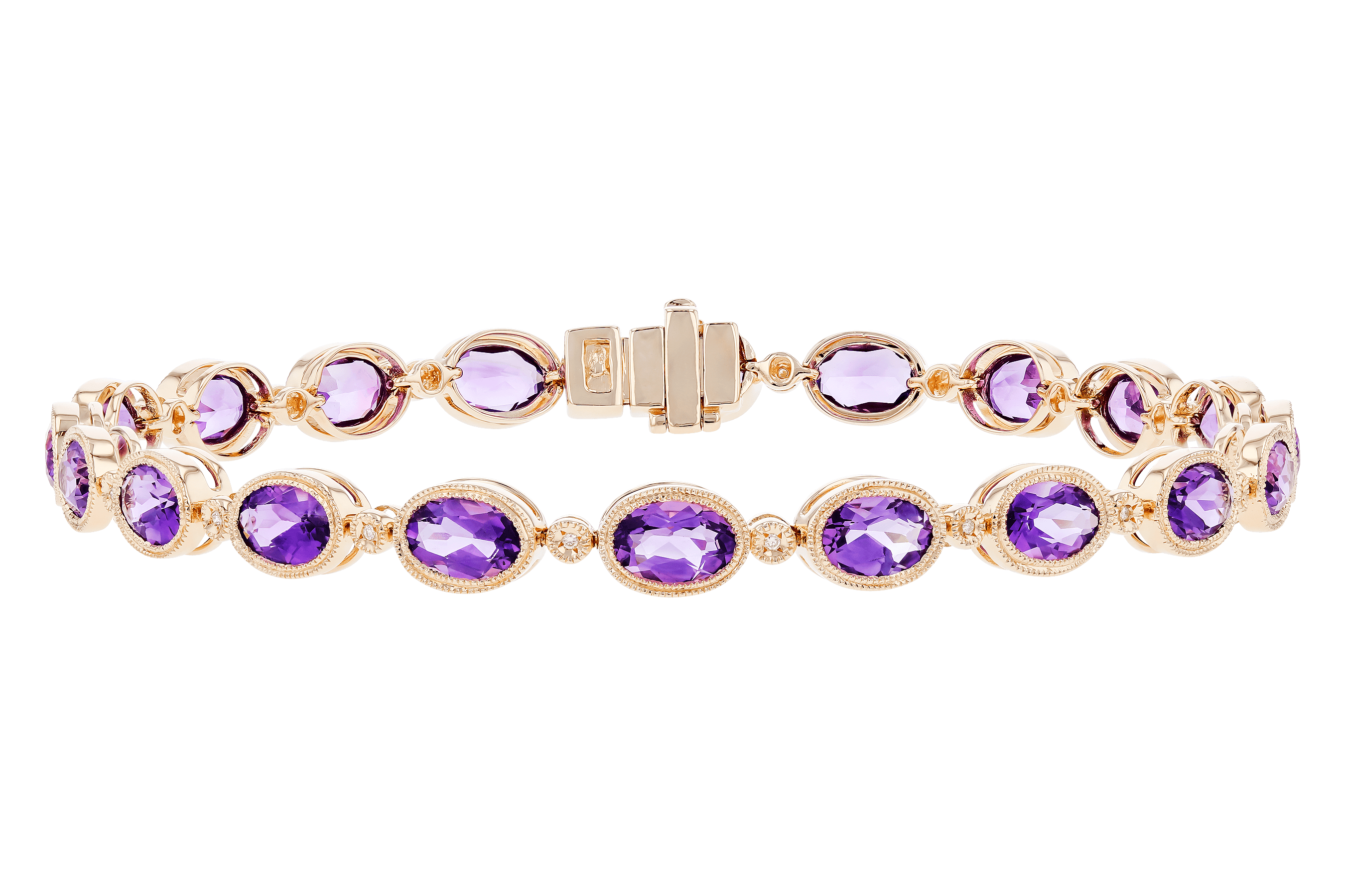 C273-74889: BRACELET 6.86 TW AMETHYST 6.90 TGW